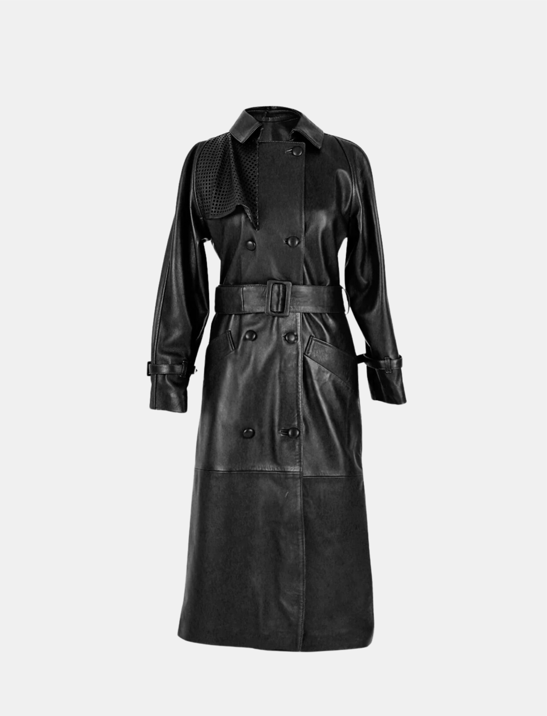 Ebony Leather Coat