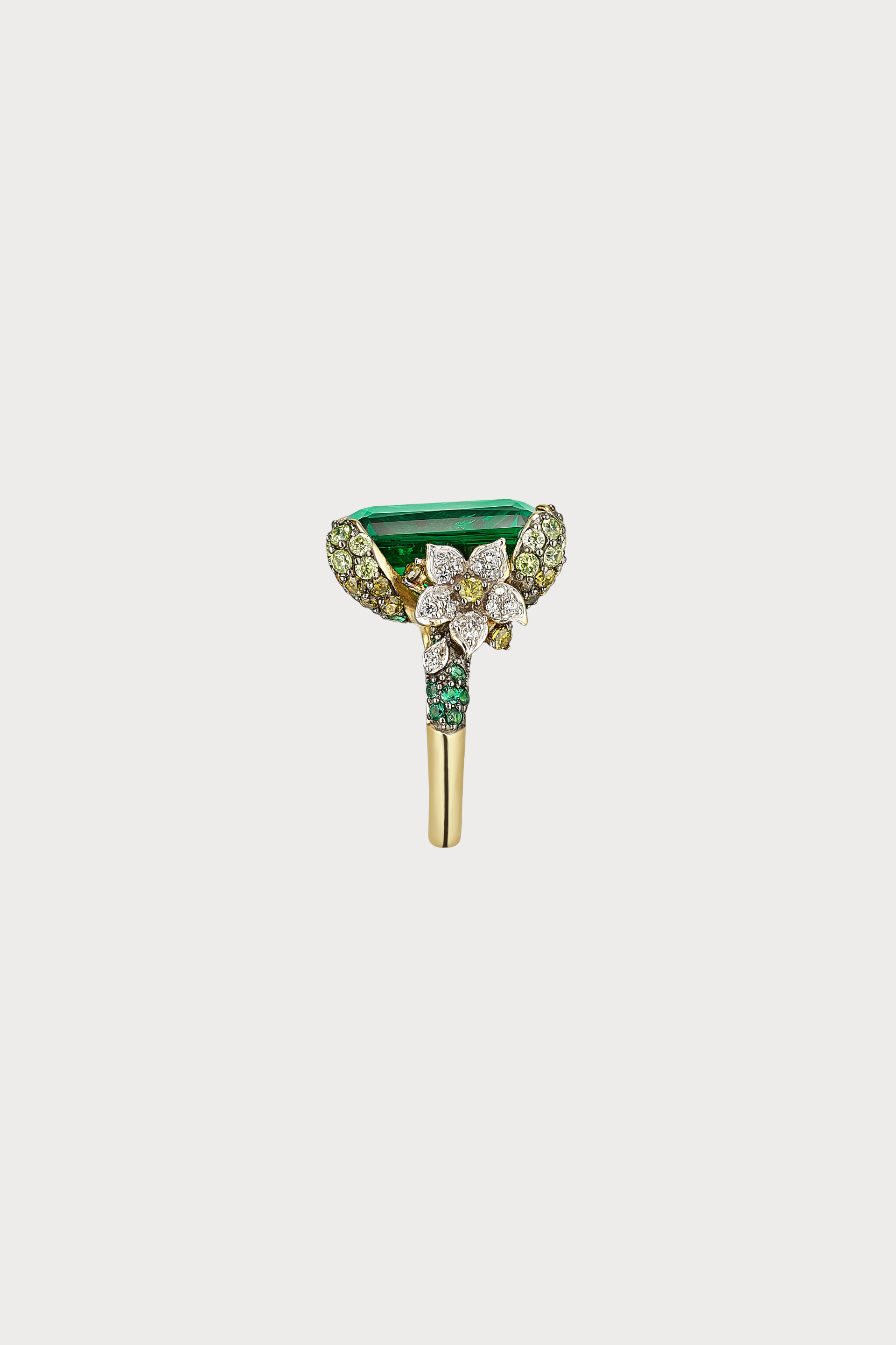 Emerald Cinderella Ring