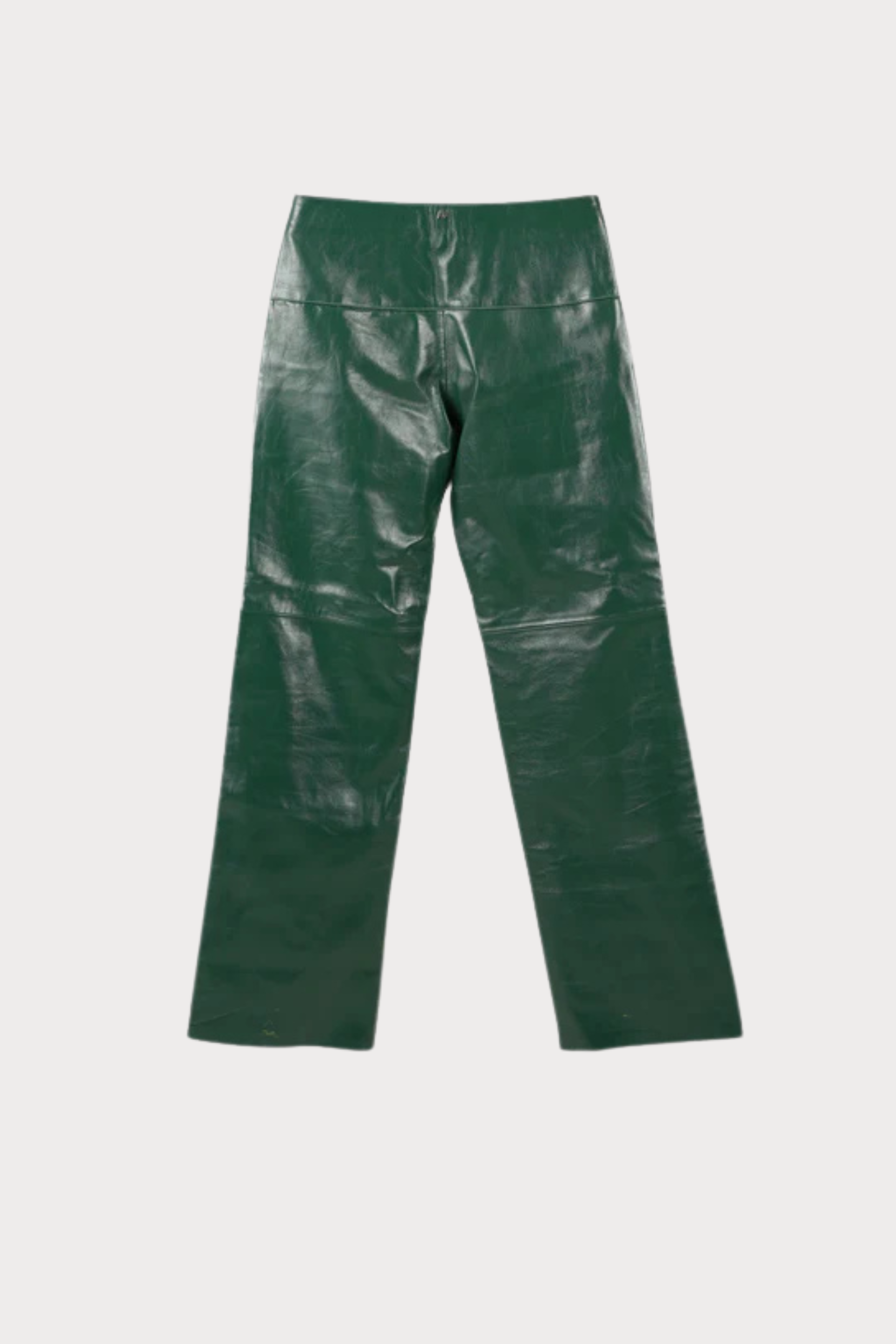 Jason Leather Pants Olive