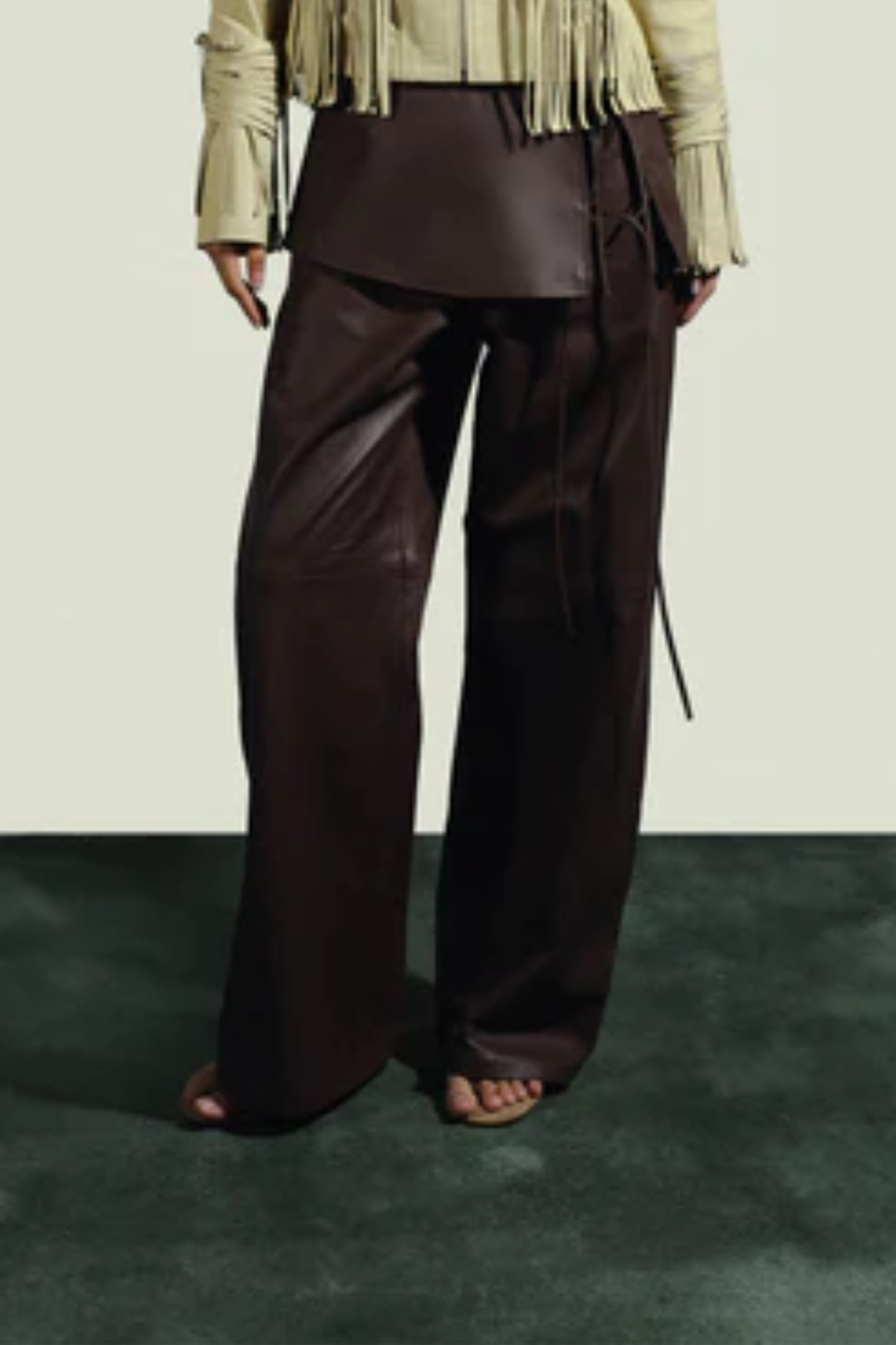 Harlow Leather Pants Brown