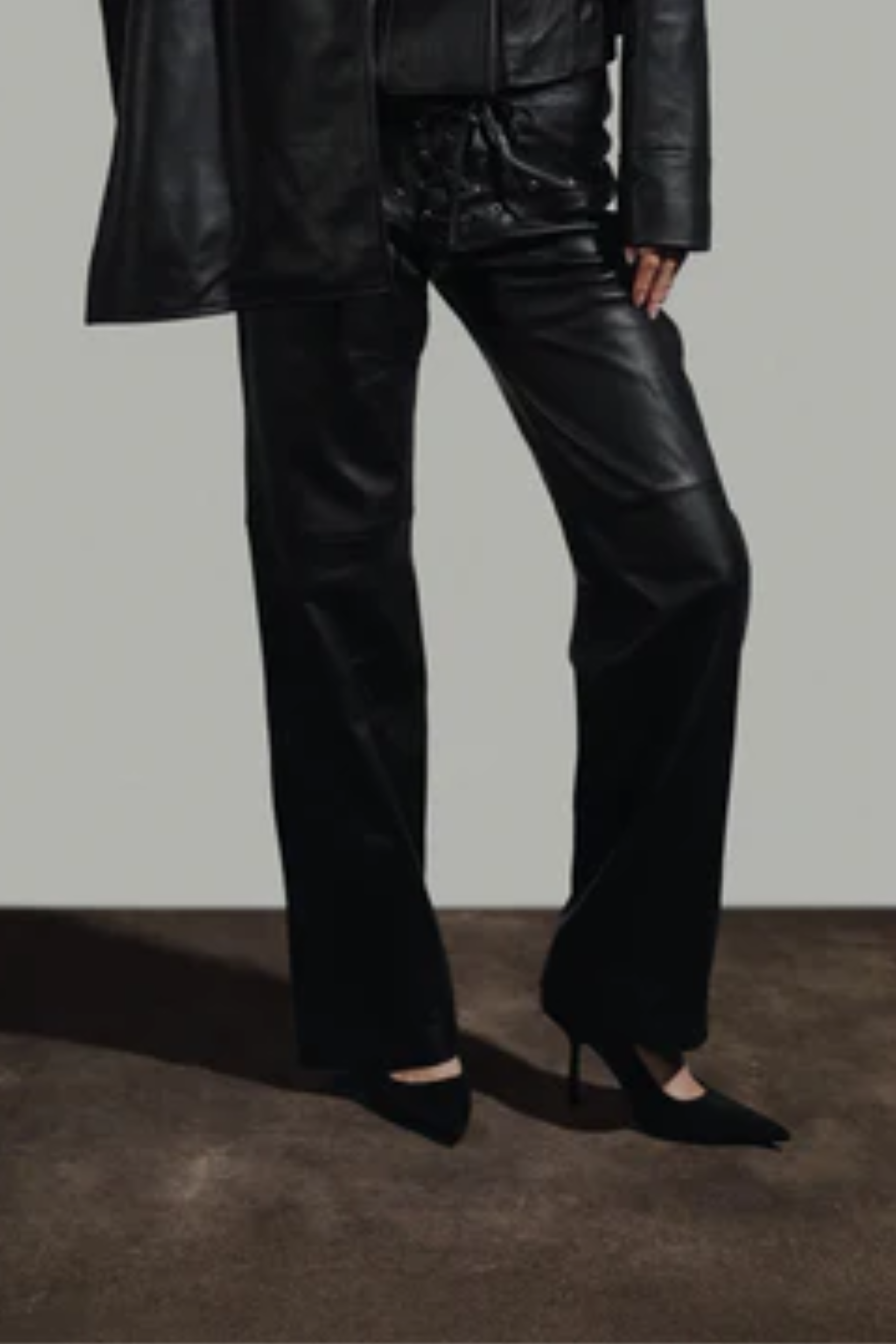 Jason Leather Pants Black