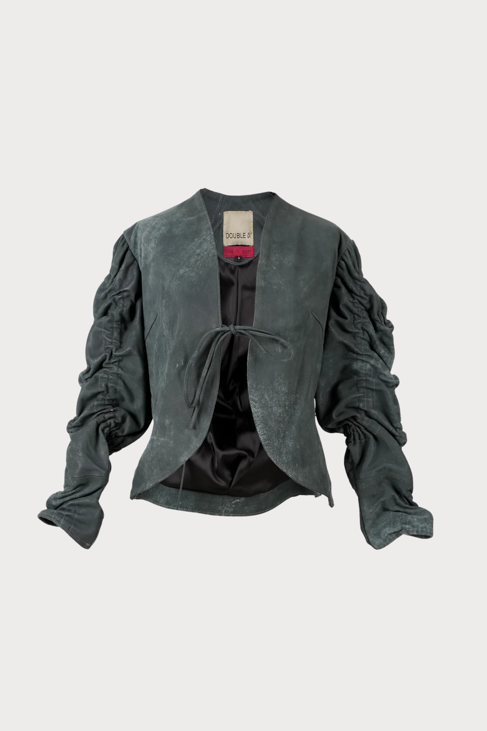 Dylan Leather Jacket Washed Grey