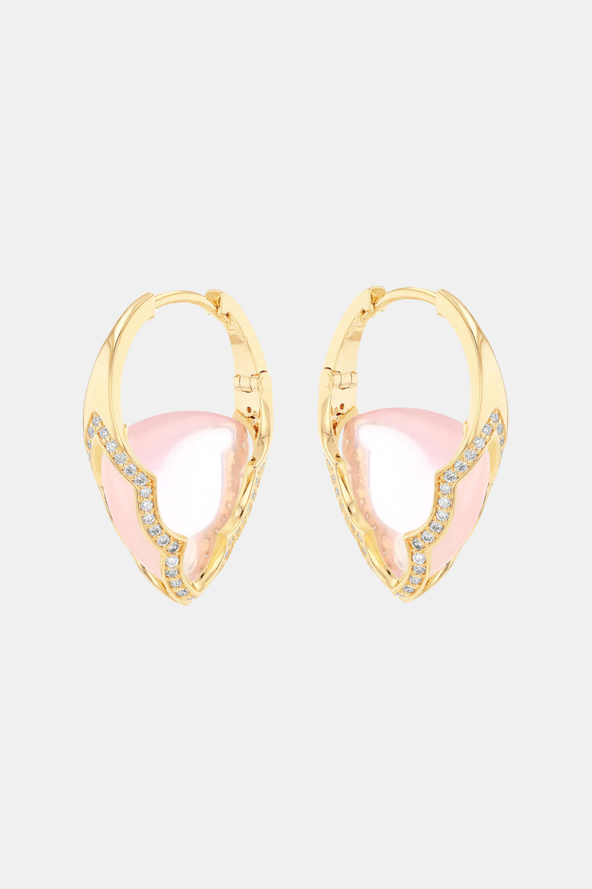 Pink Quartz Arcade Hoops Merveilles