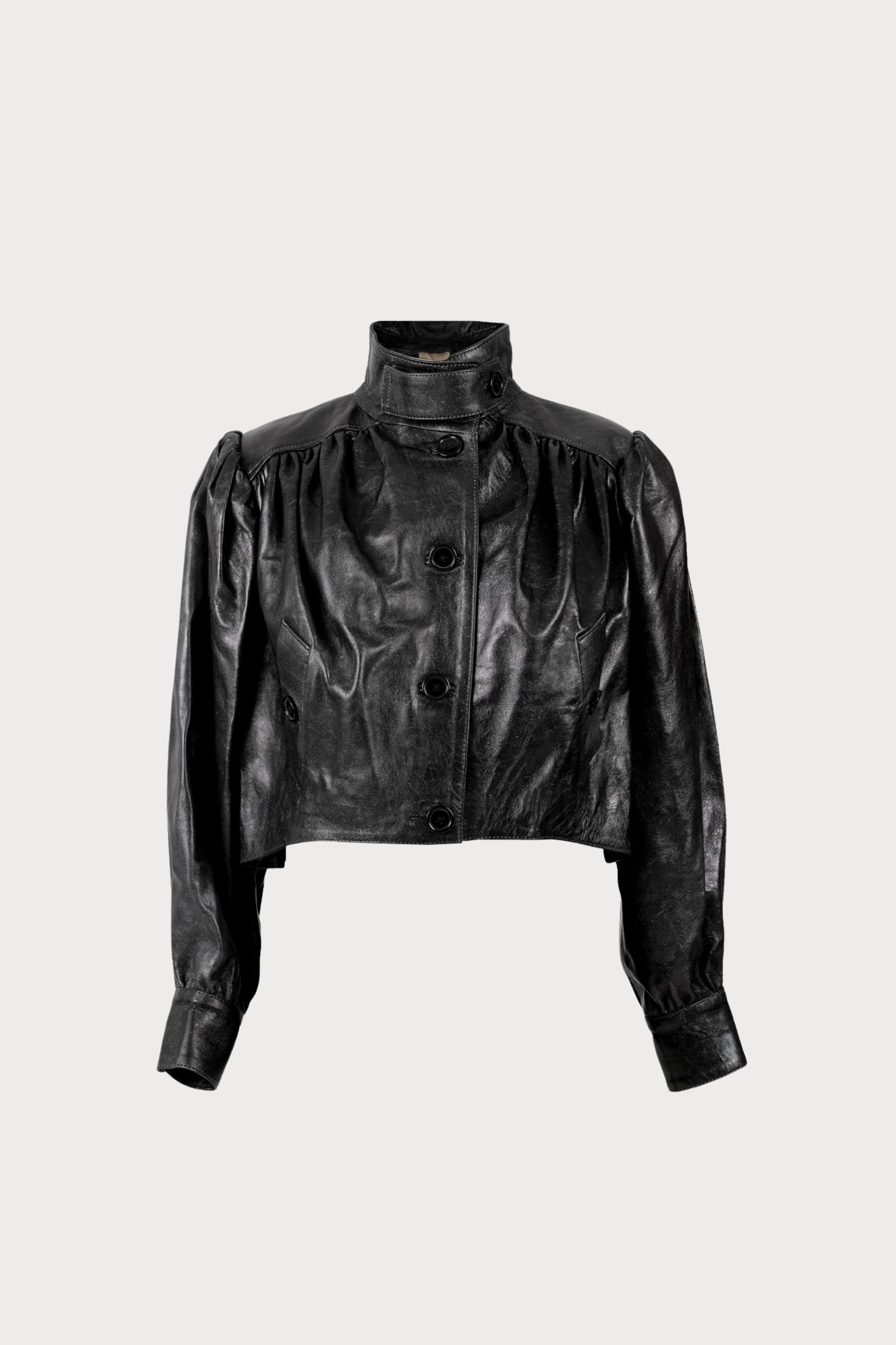 Lennox Leather Jacket Glossy Black
