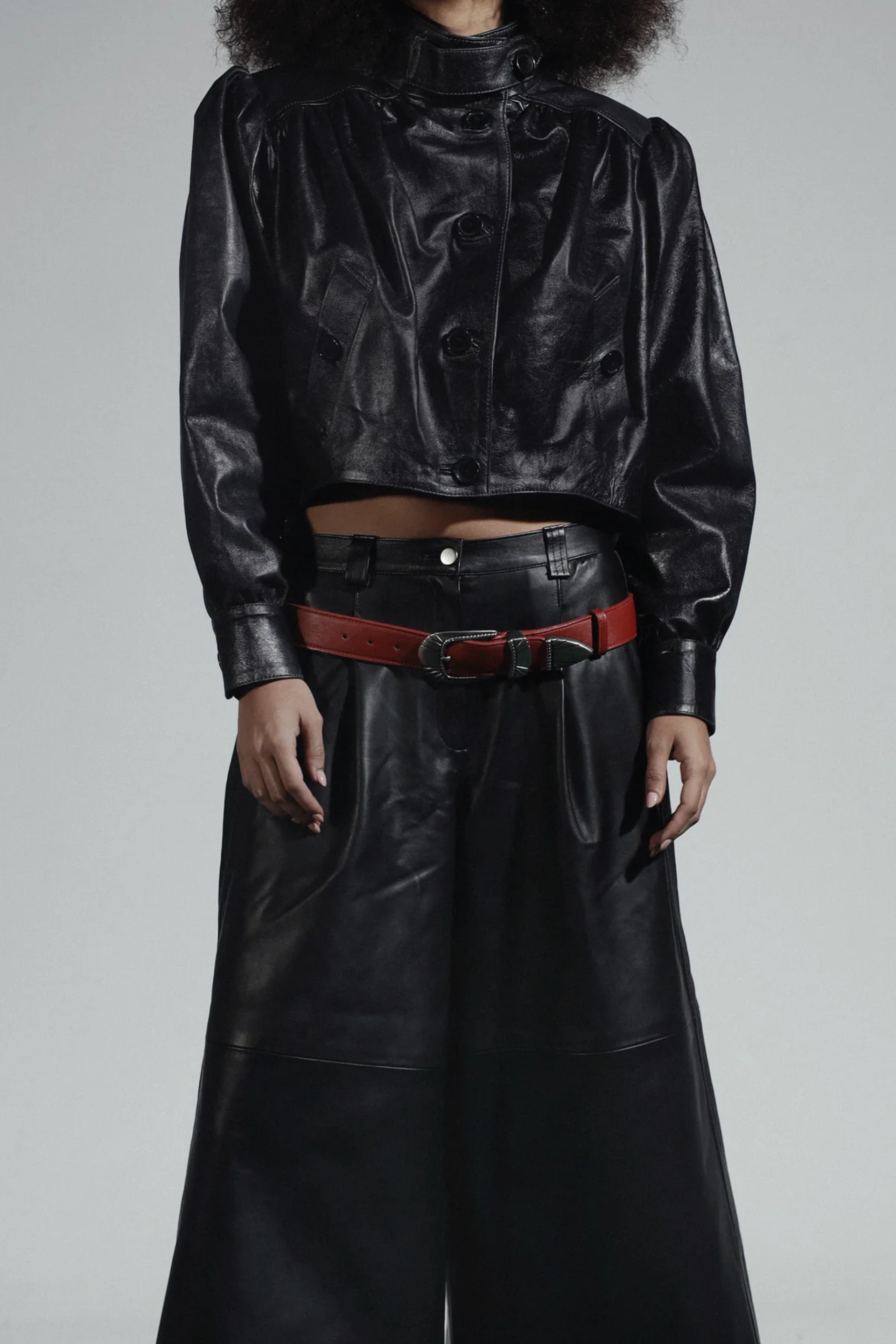 Lennox Leather Jacket Glossy Black