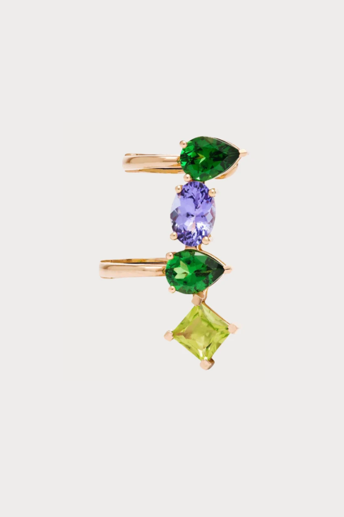 Tanzanite, Tsavorite & Peridot Ear Cuff
