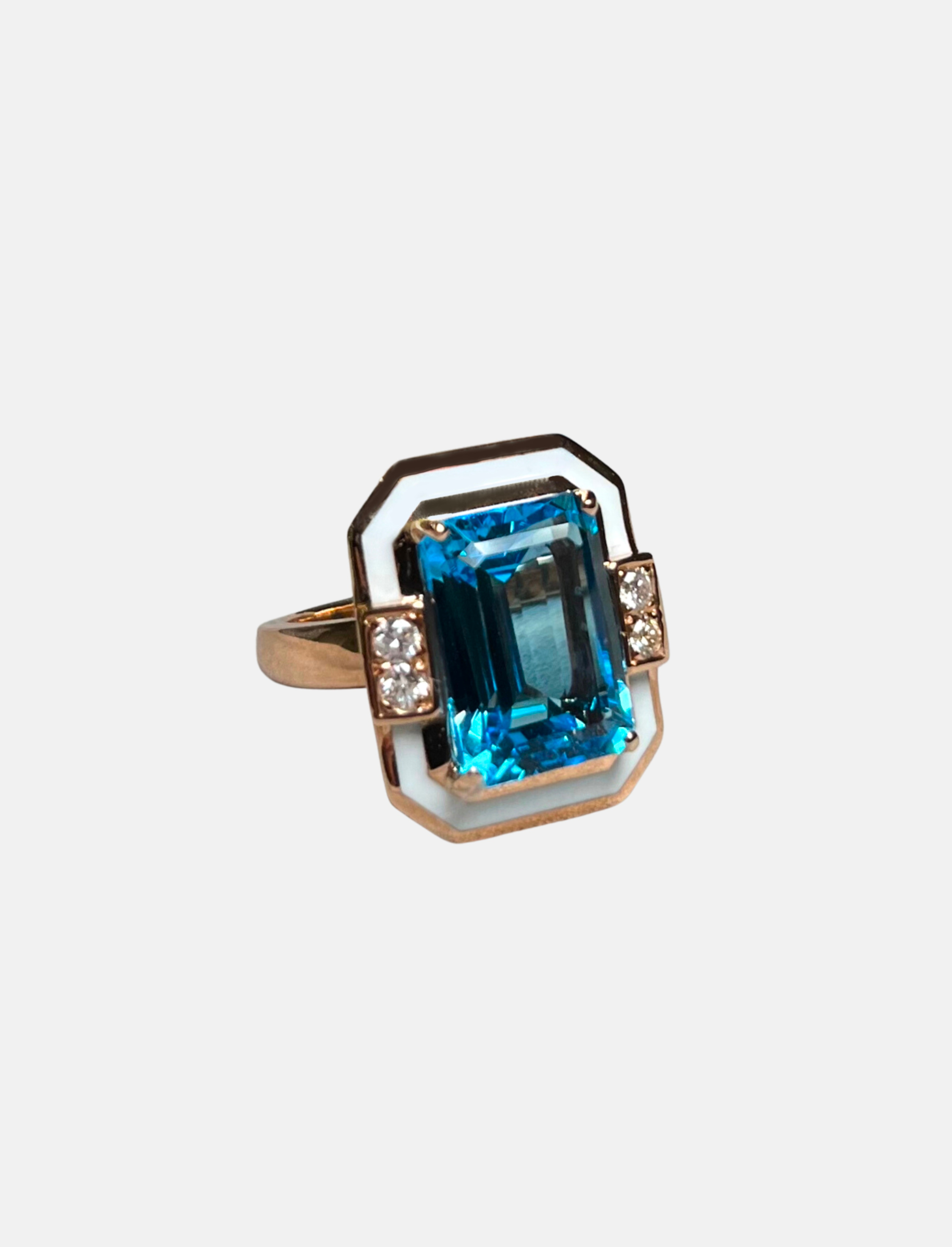 Octagon Diamond  Ring