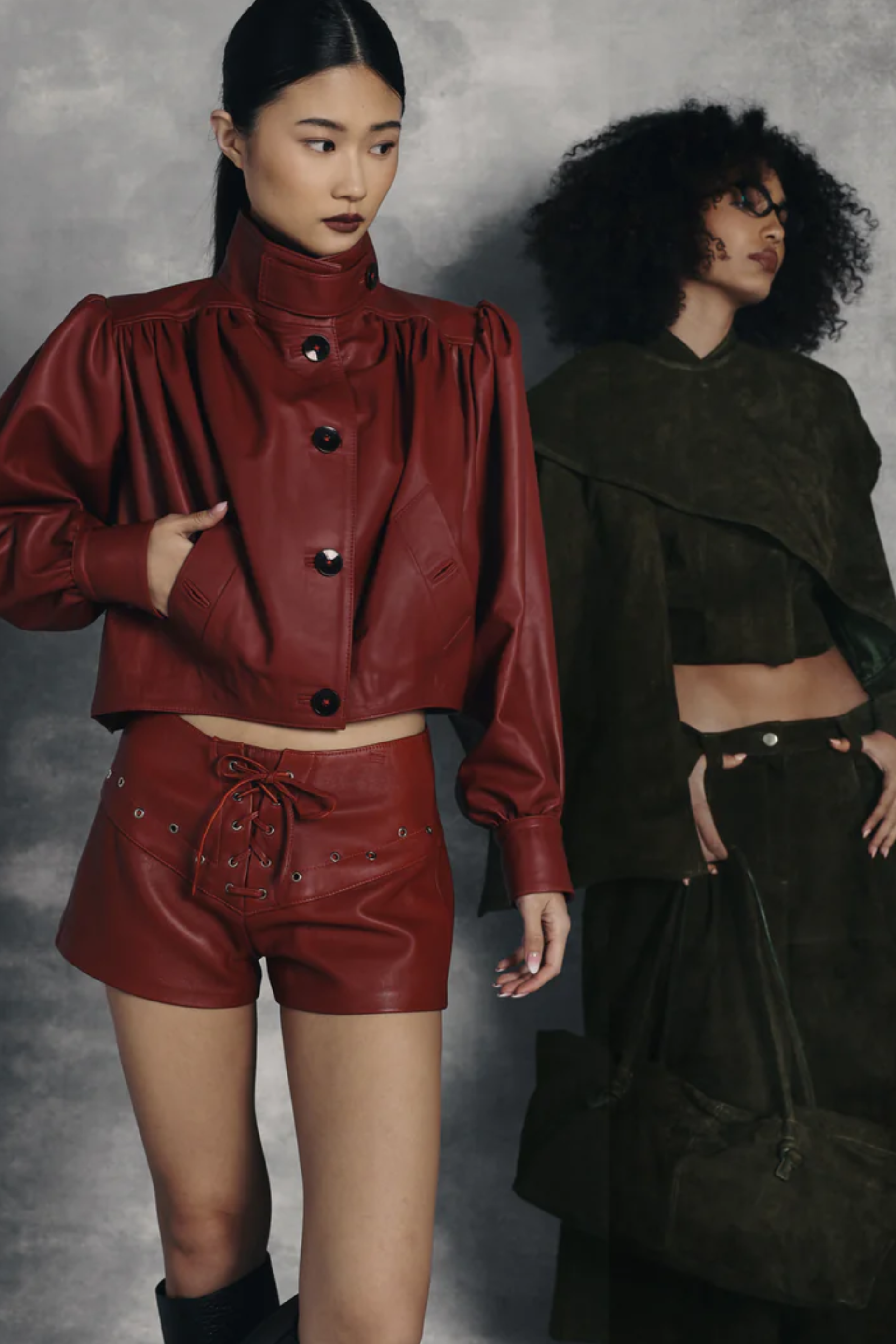 Lennox Leather Jacket Red