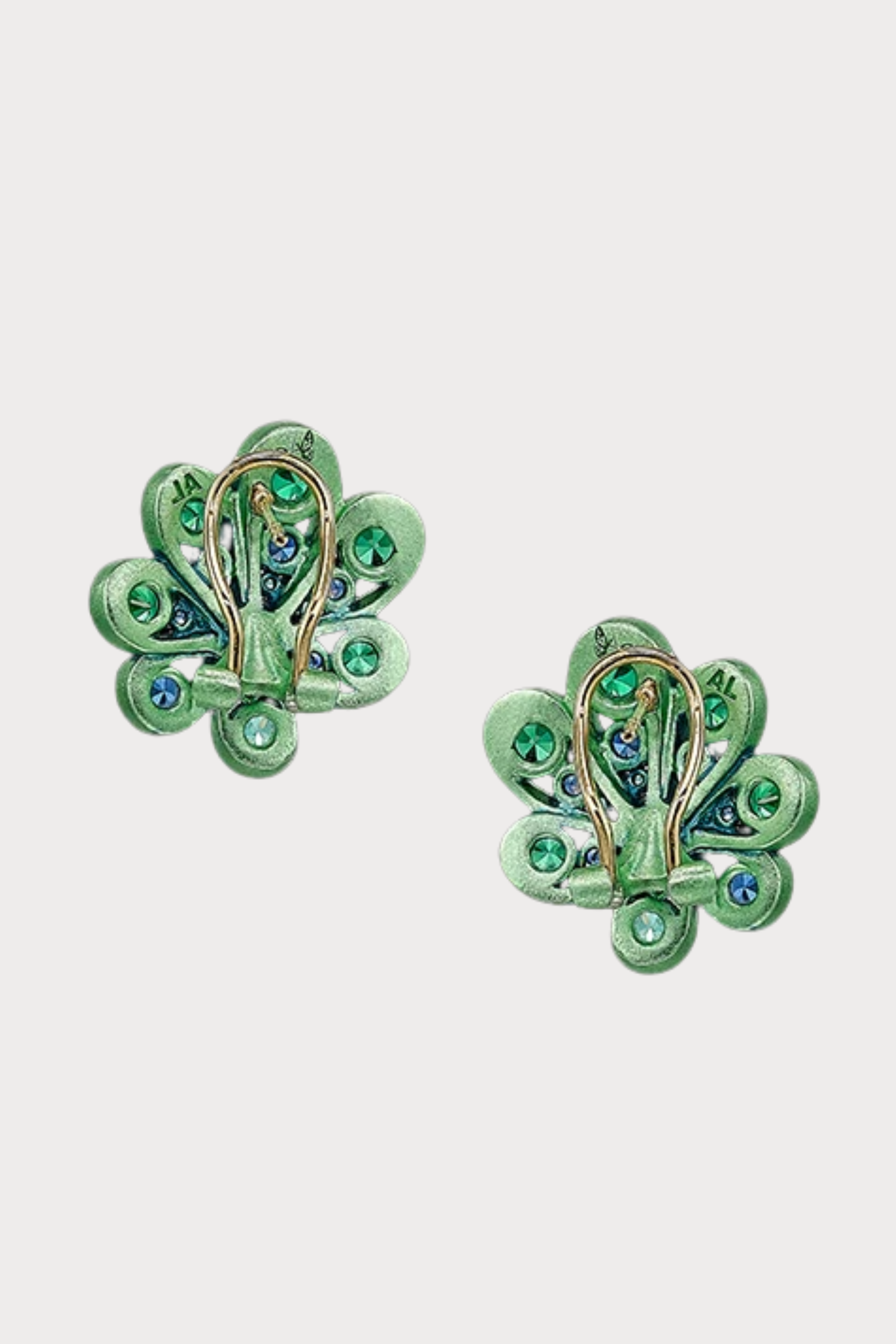 Emerald Sapphire Chanterelle Studs