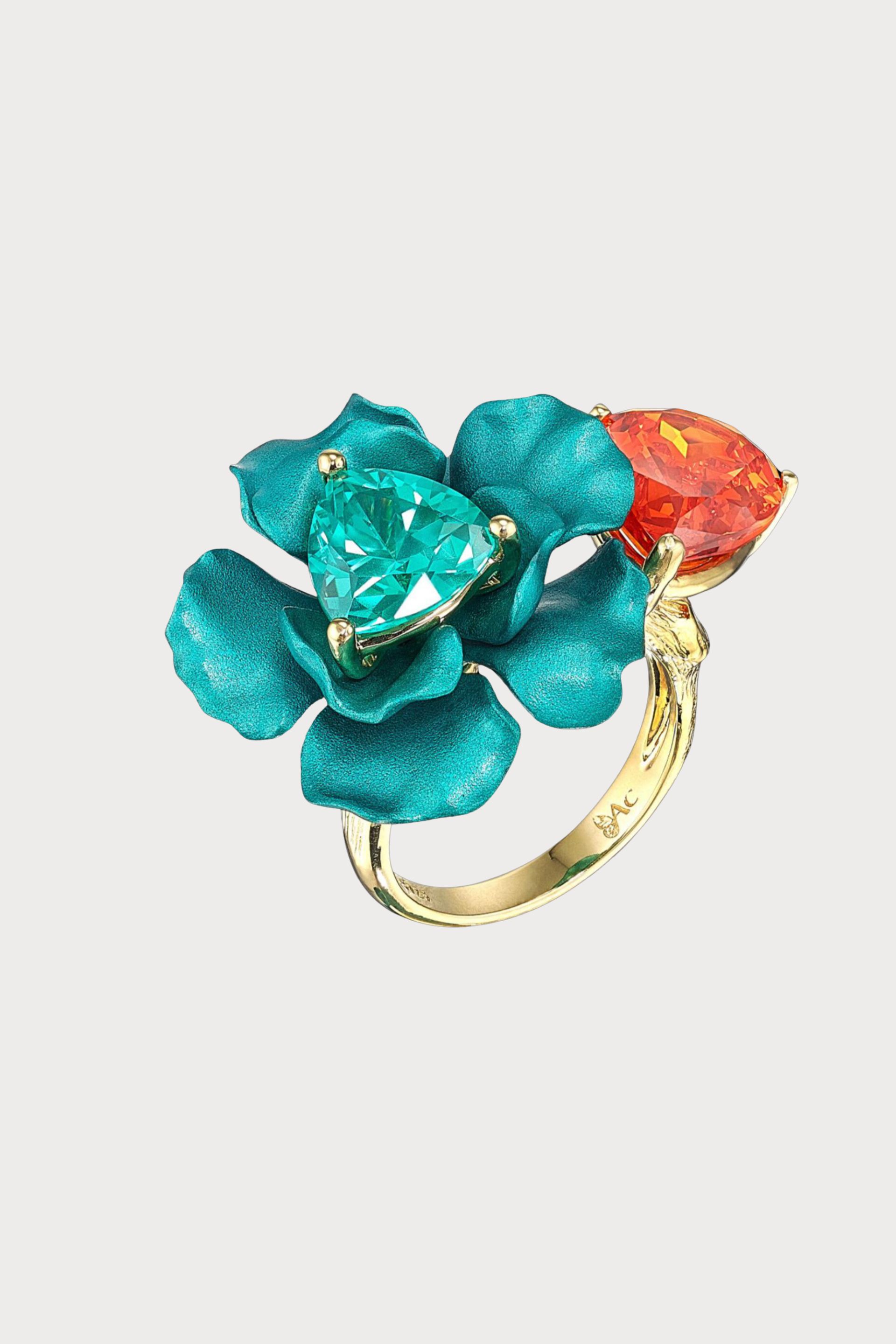 Mandarin Paraiba Bloom Ring