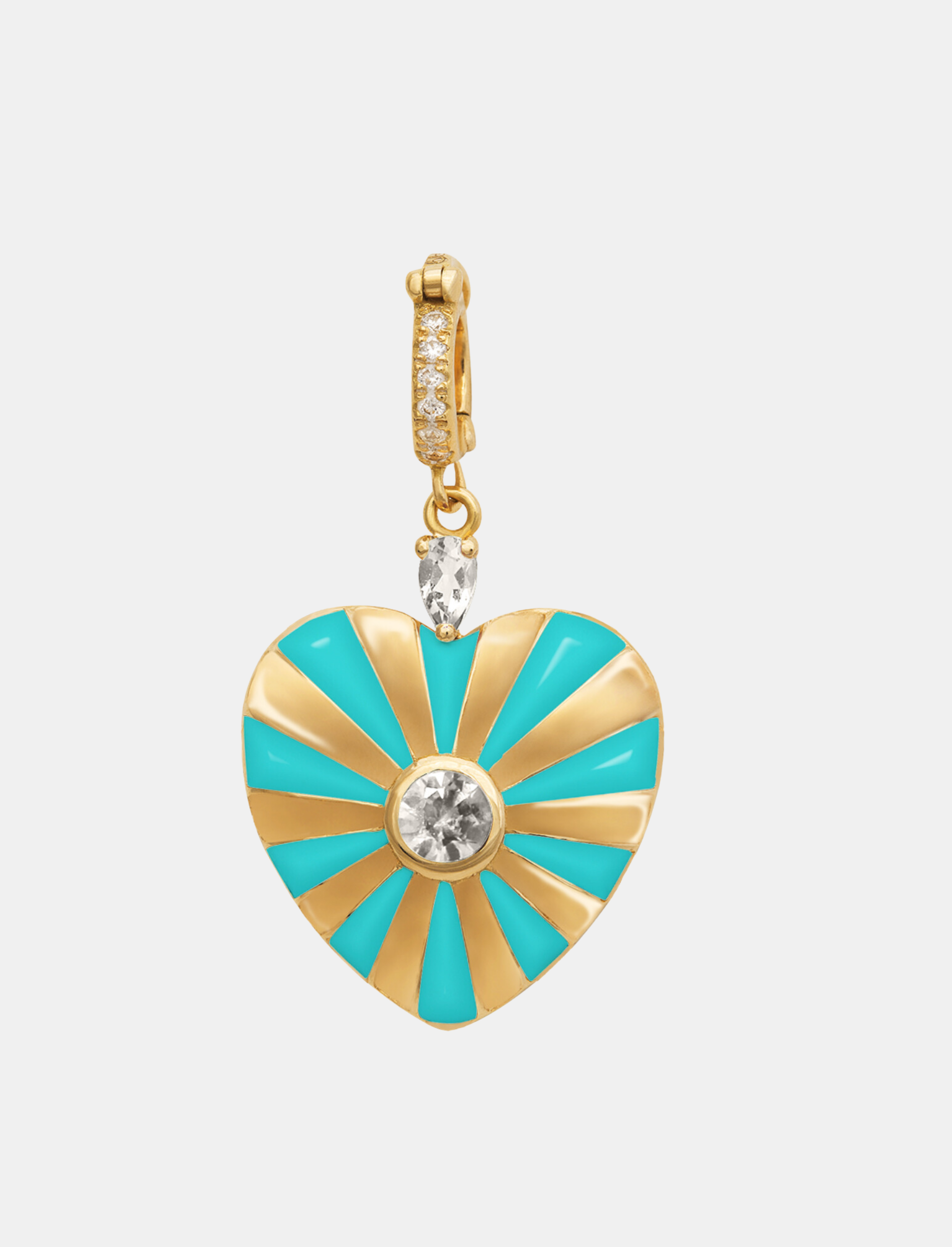 Small Mila Heart Pendant with Turquoise Enamel