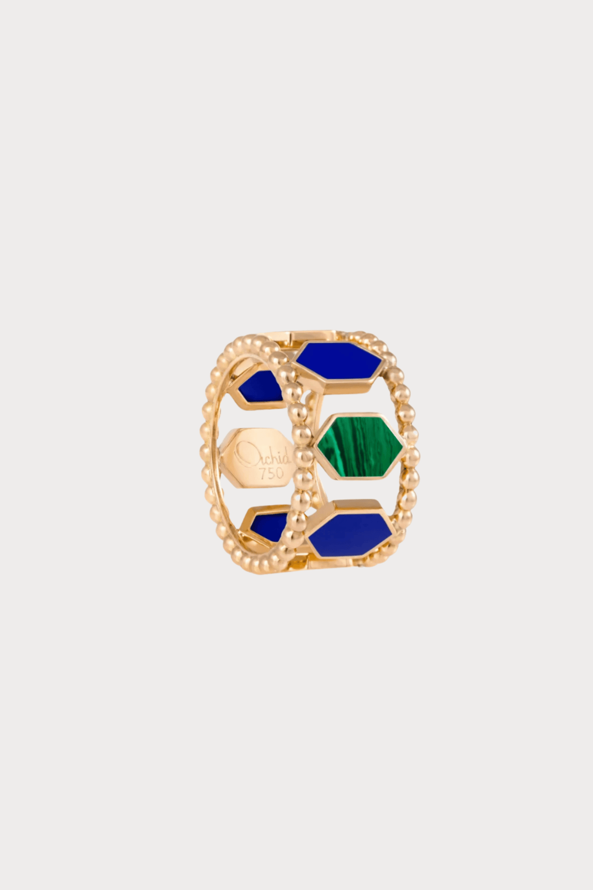 Joyful Lapis Lazuli Malachite Ring