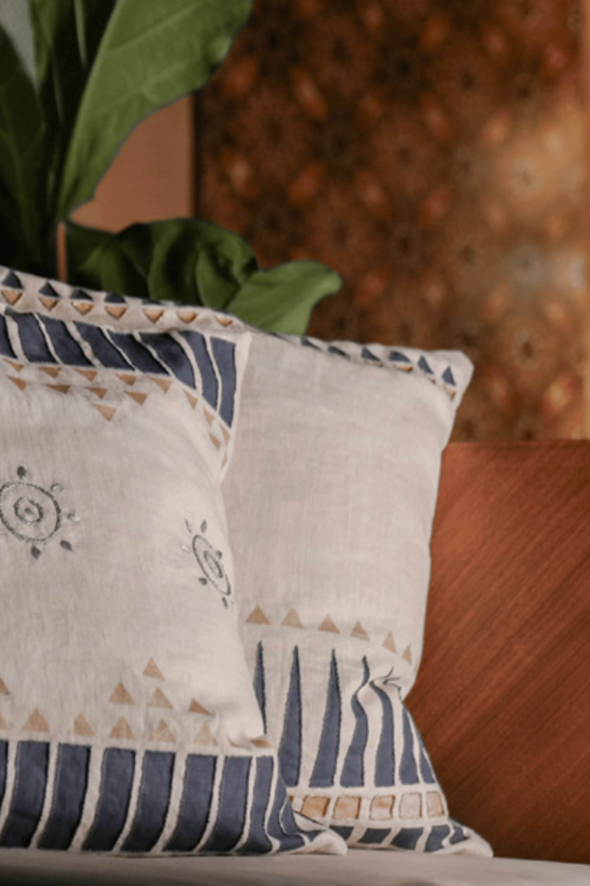 Embroidered and Screen Print Cushions