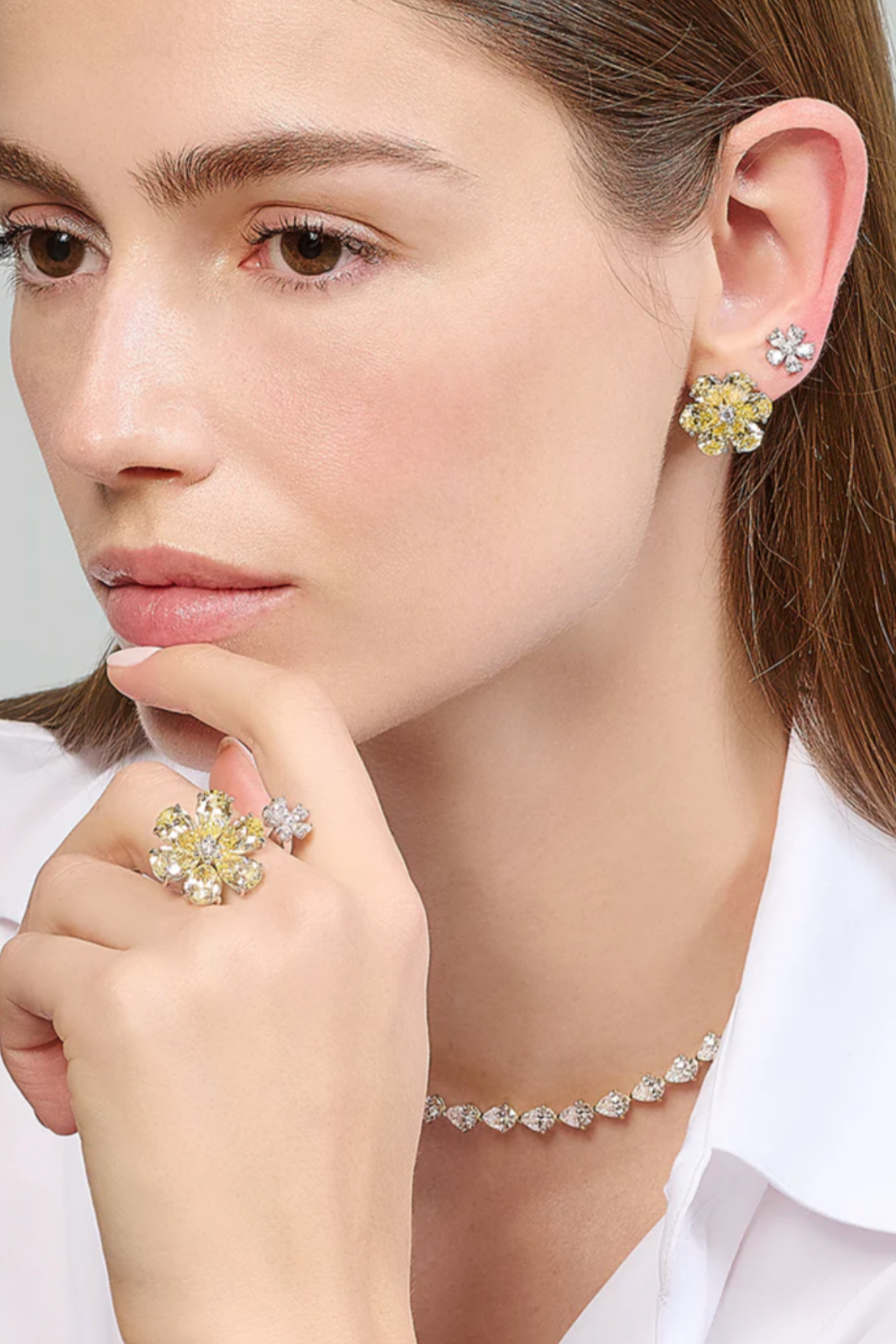 Daisy Diamond Marguerite Rings