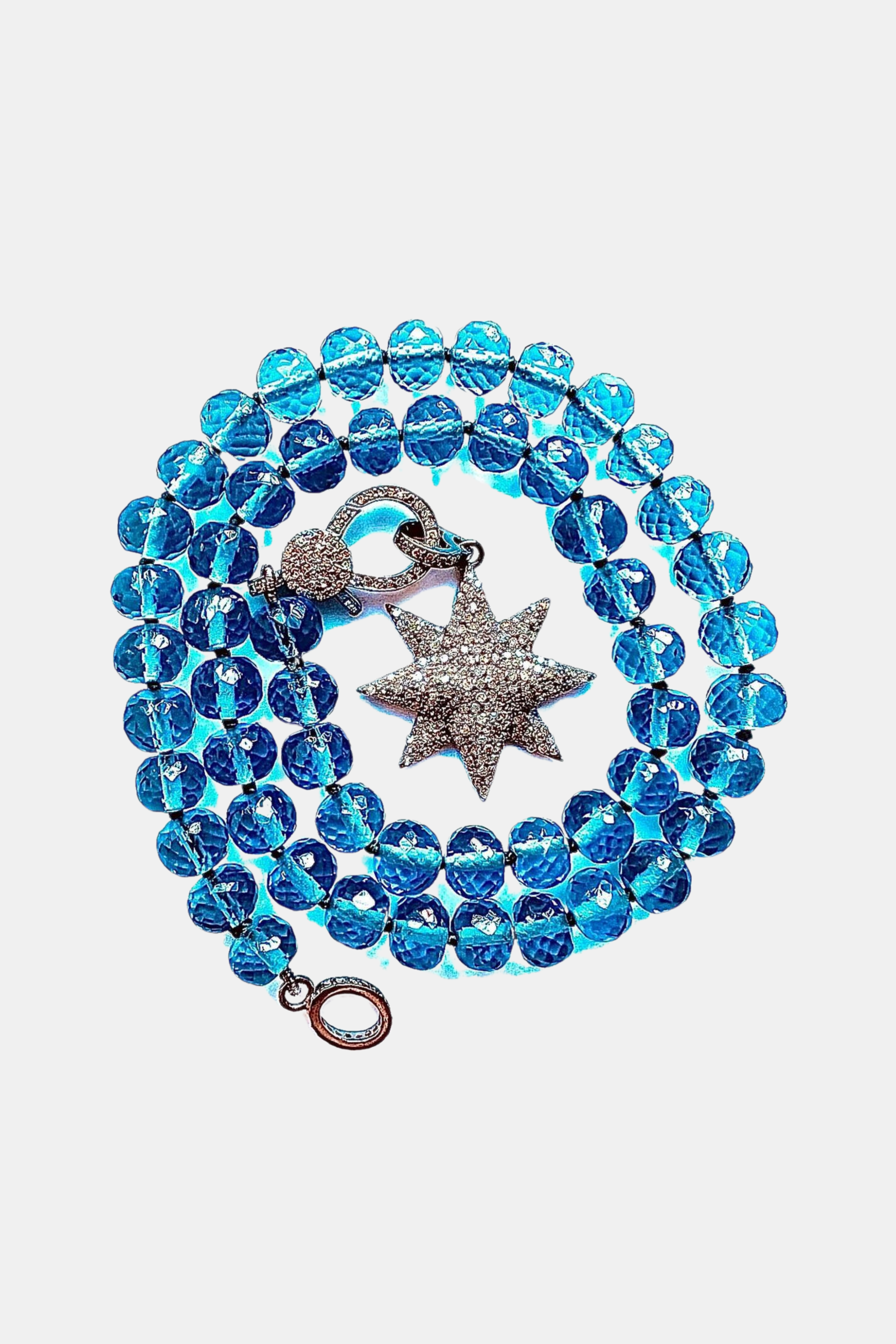 London Blue Quartz Star Necklace