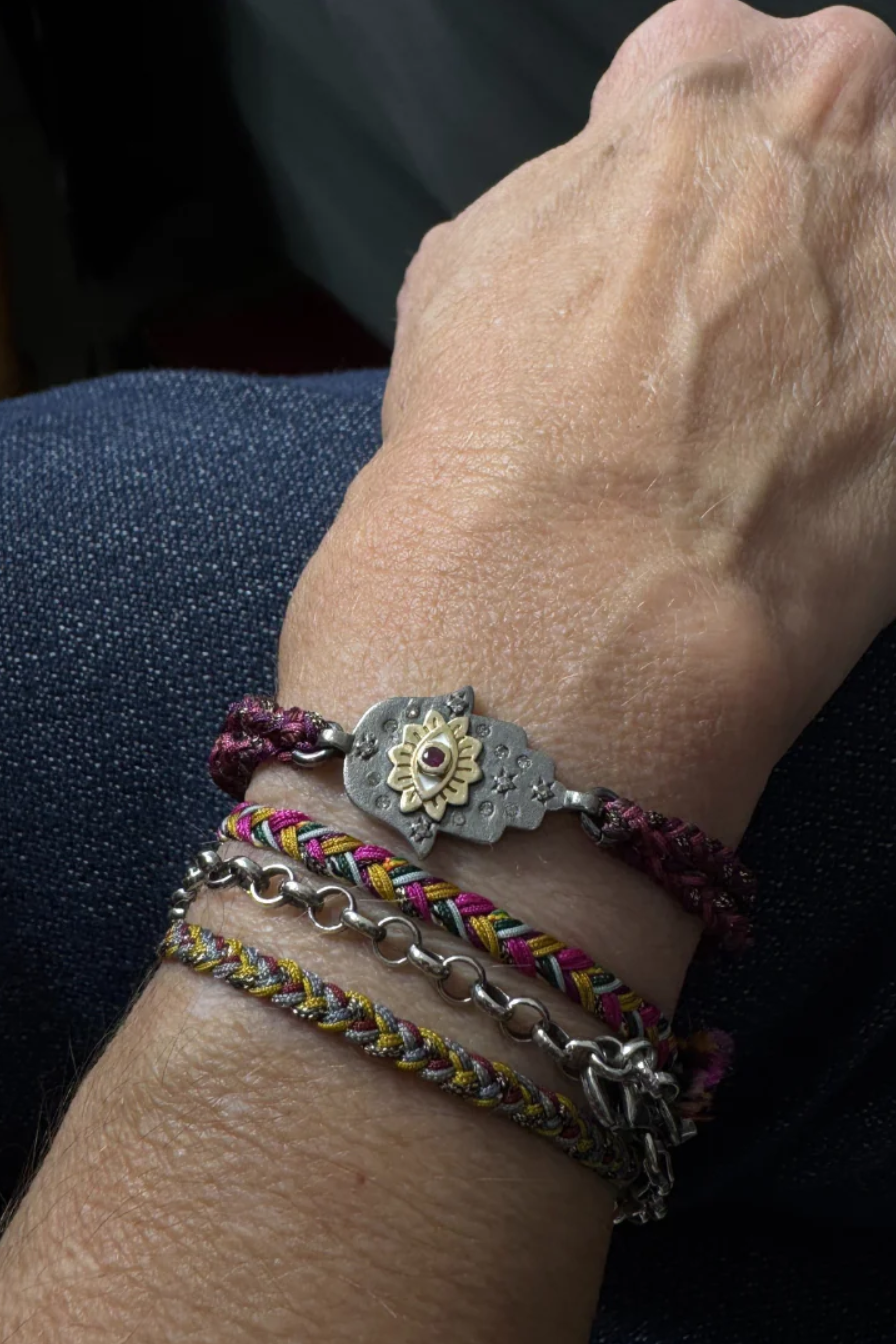Sapphire Hamza Bracelet