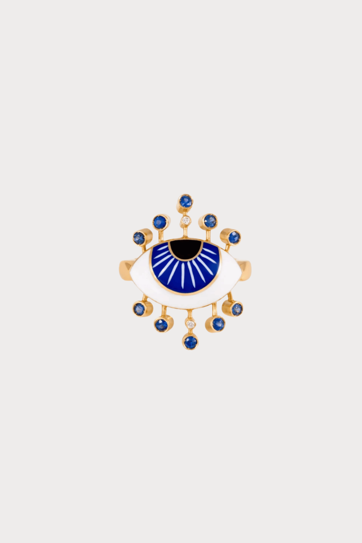 Tiara Aqua Eye Enamel Ring