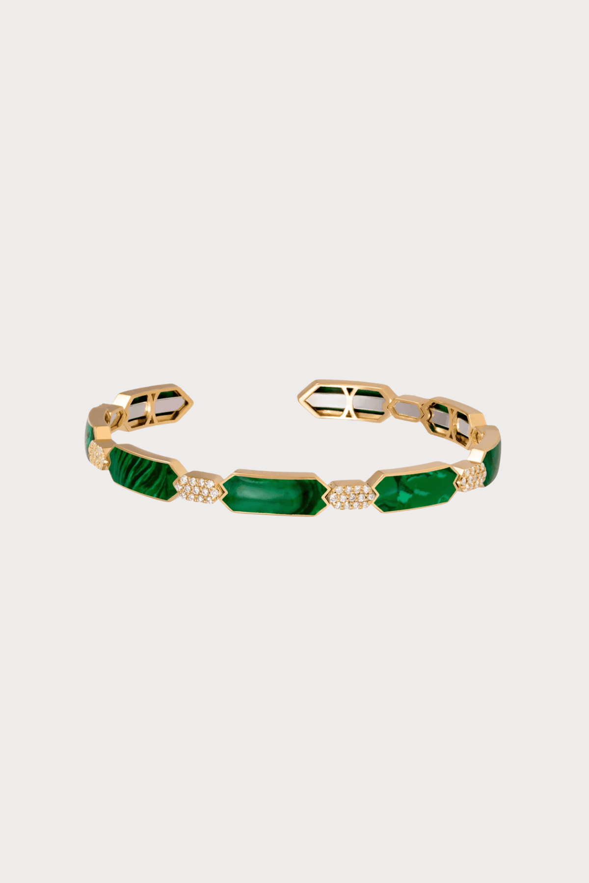 Soho Gold And Malachite Bangle