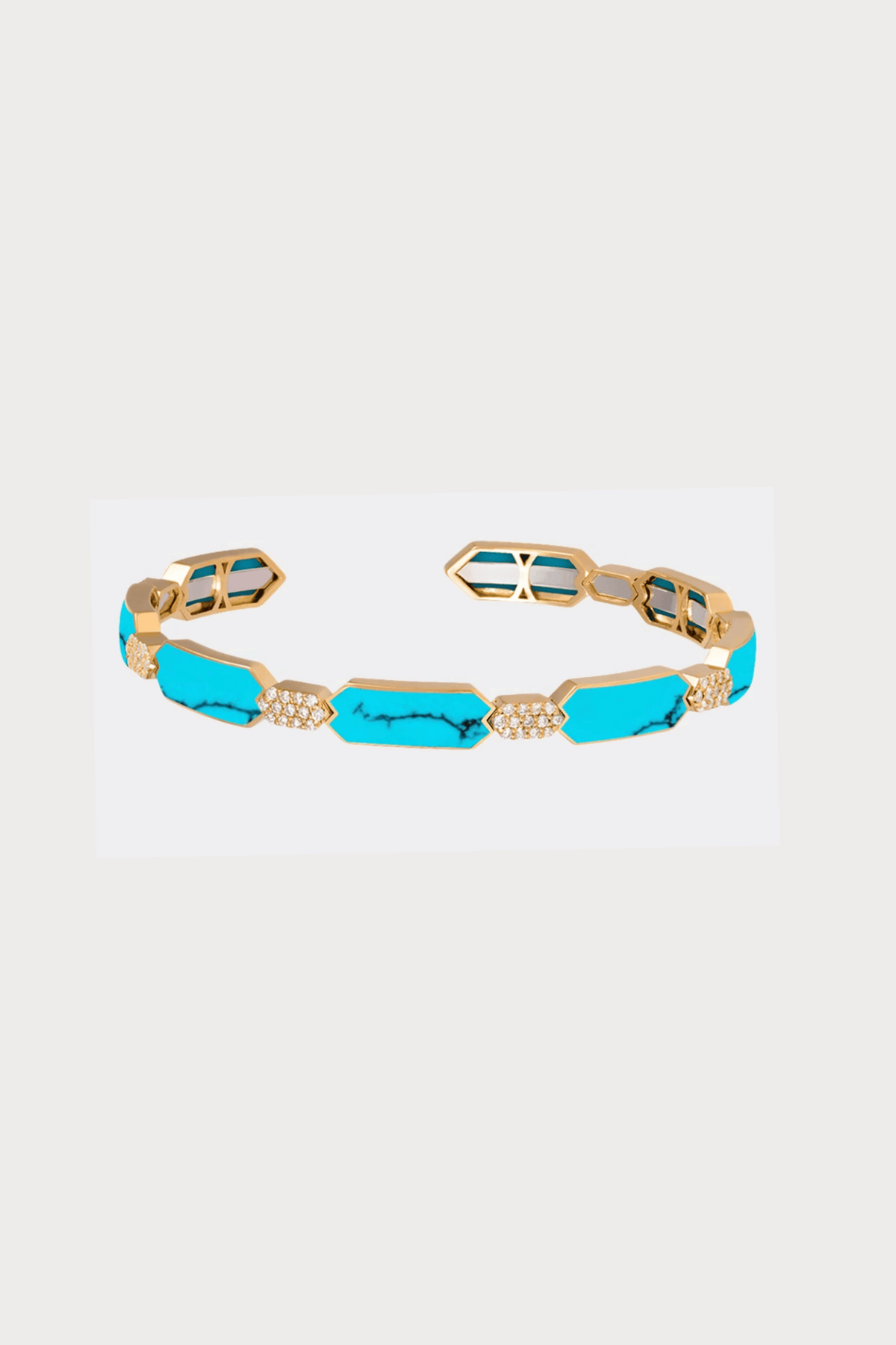 Soho Gold And Turquoise Bangle