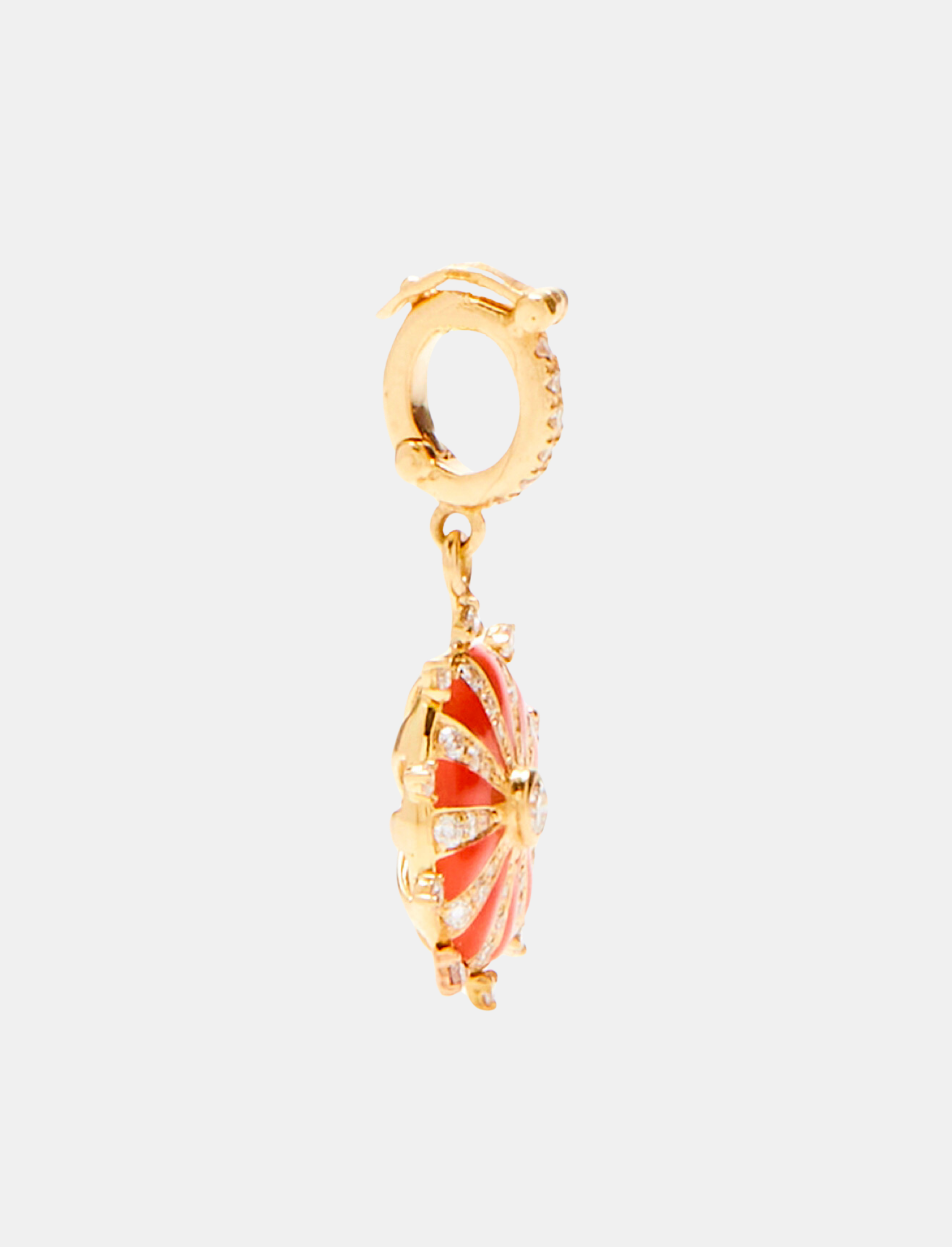 Small Mila Sun with Red Enamel and Diamonds