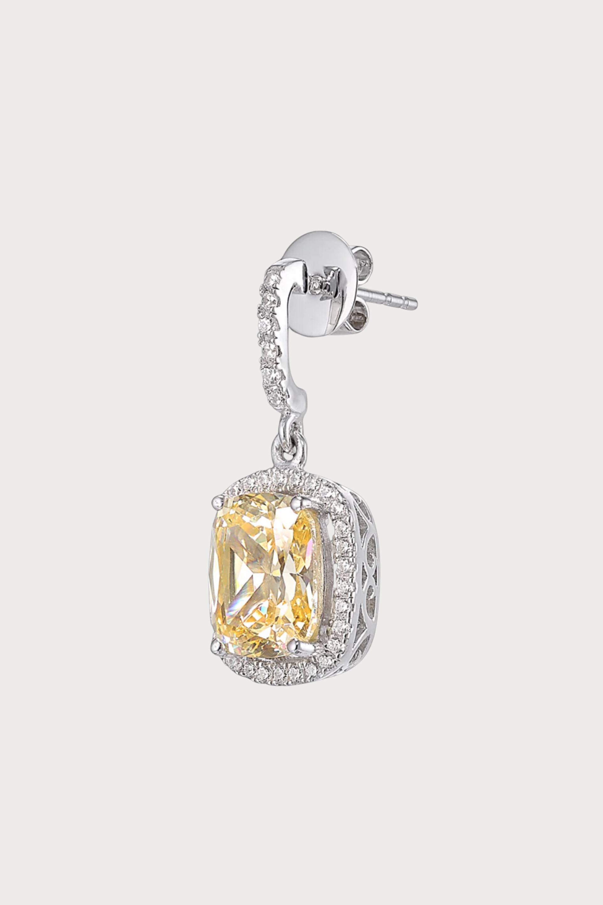 Comet Canary Diamond Earrings