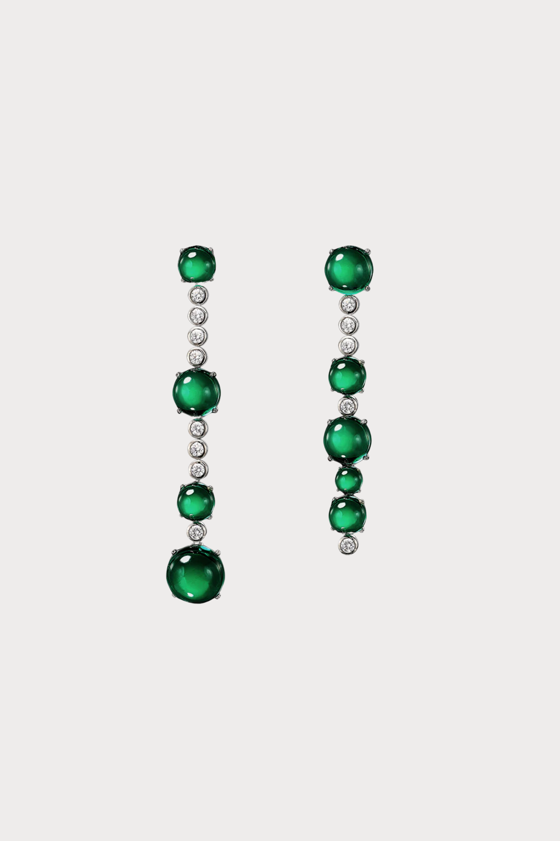 Emerald Dusk & Dawn Morse Code Earrings