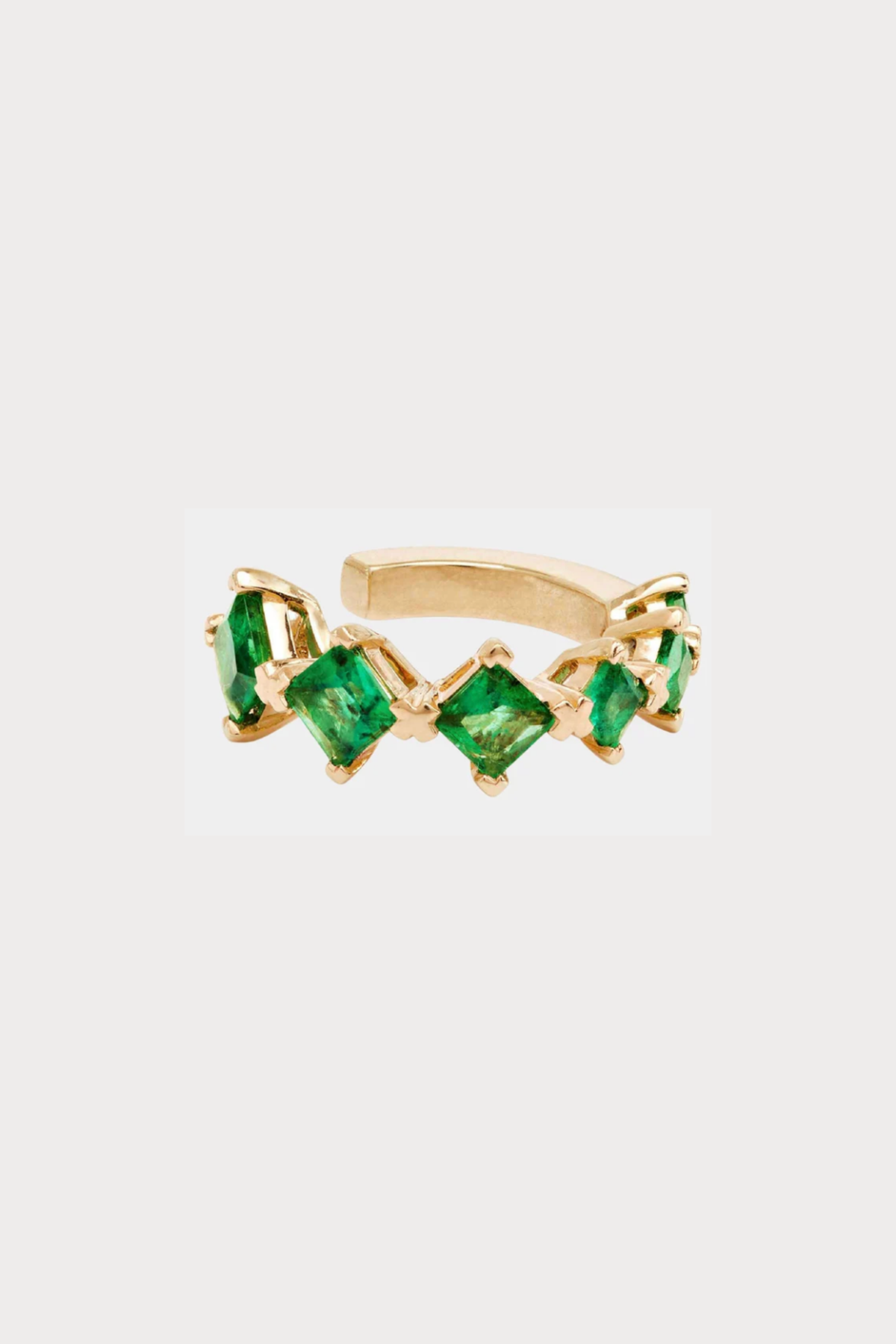 Emerald Single Round Ear Cuff