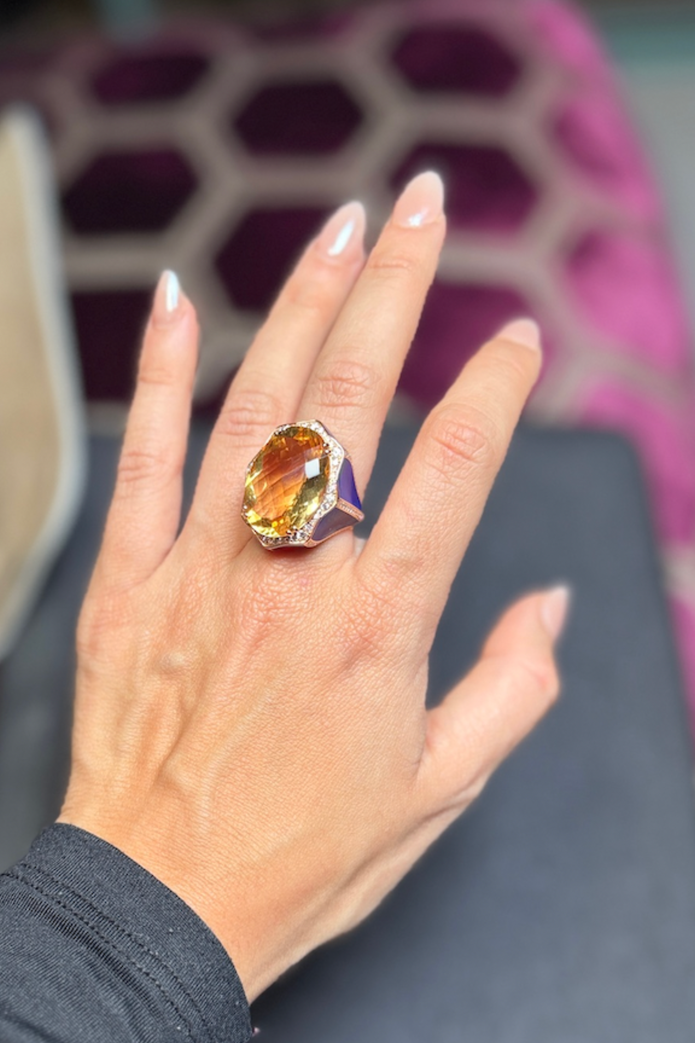 Citrine Cocktail Ring