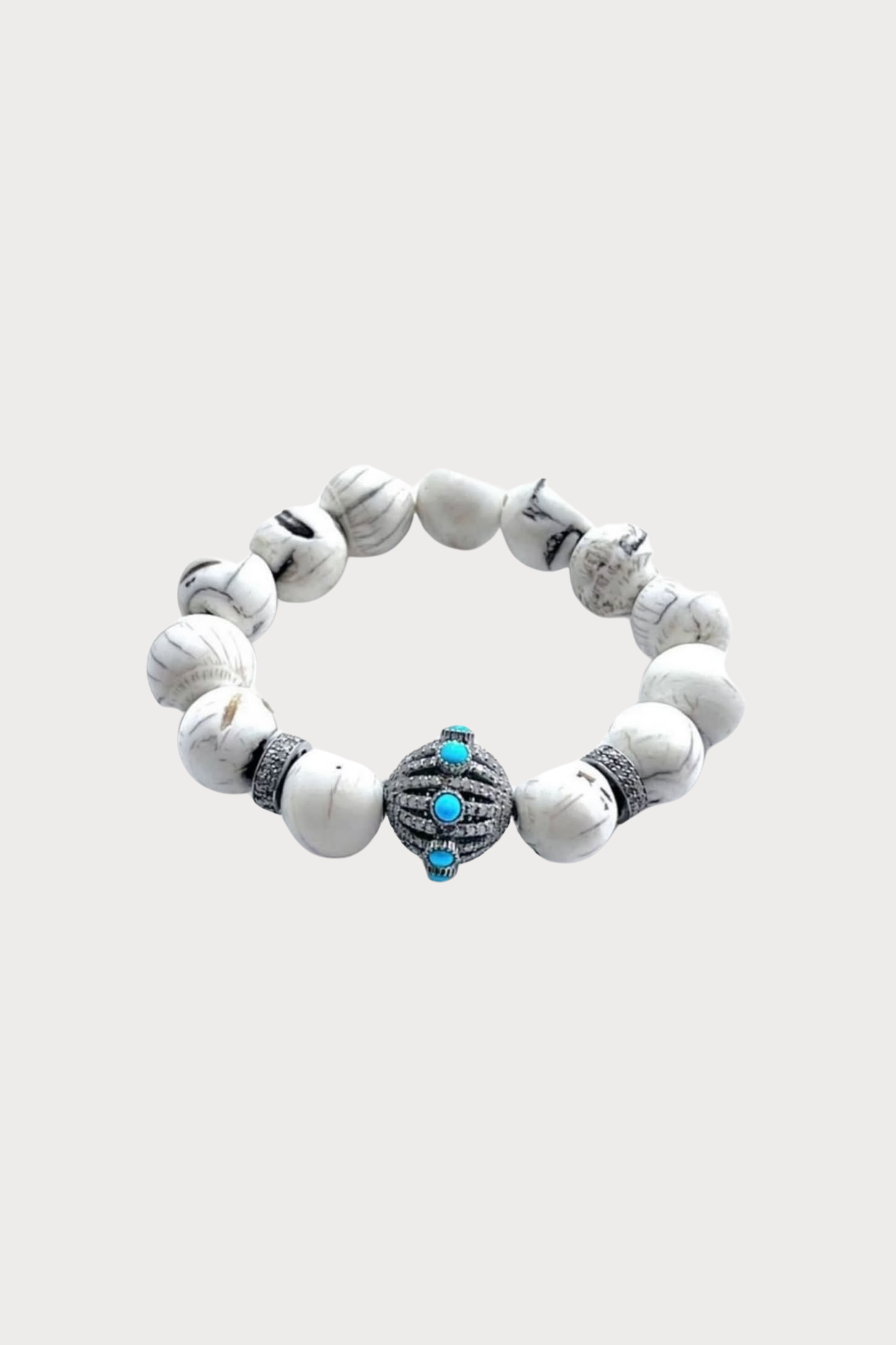 Shell Pave Diamond Turquoise Bracelet