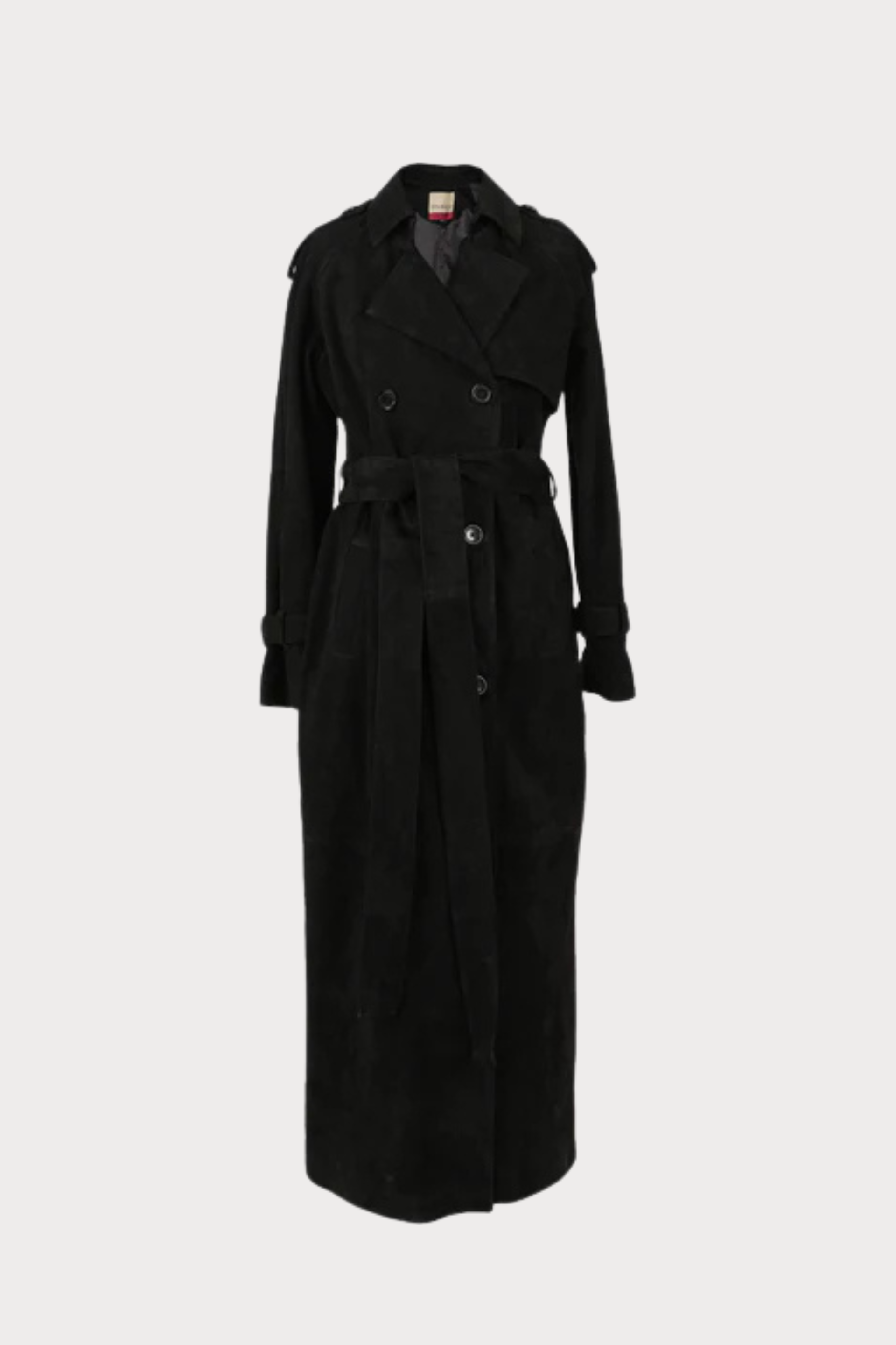 Astrid Suede Coat Black