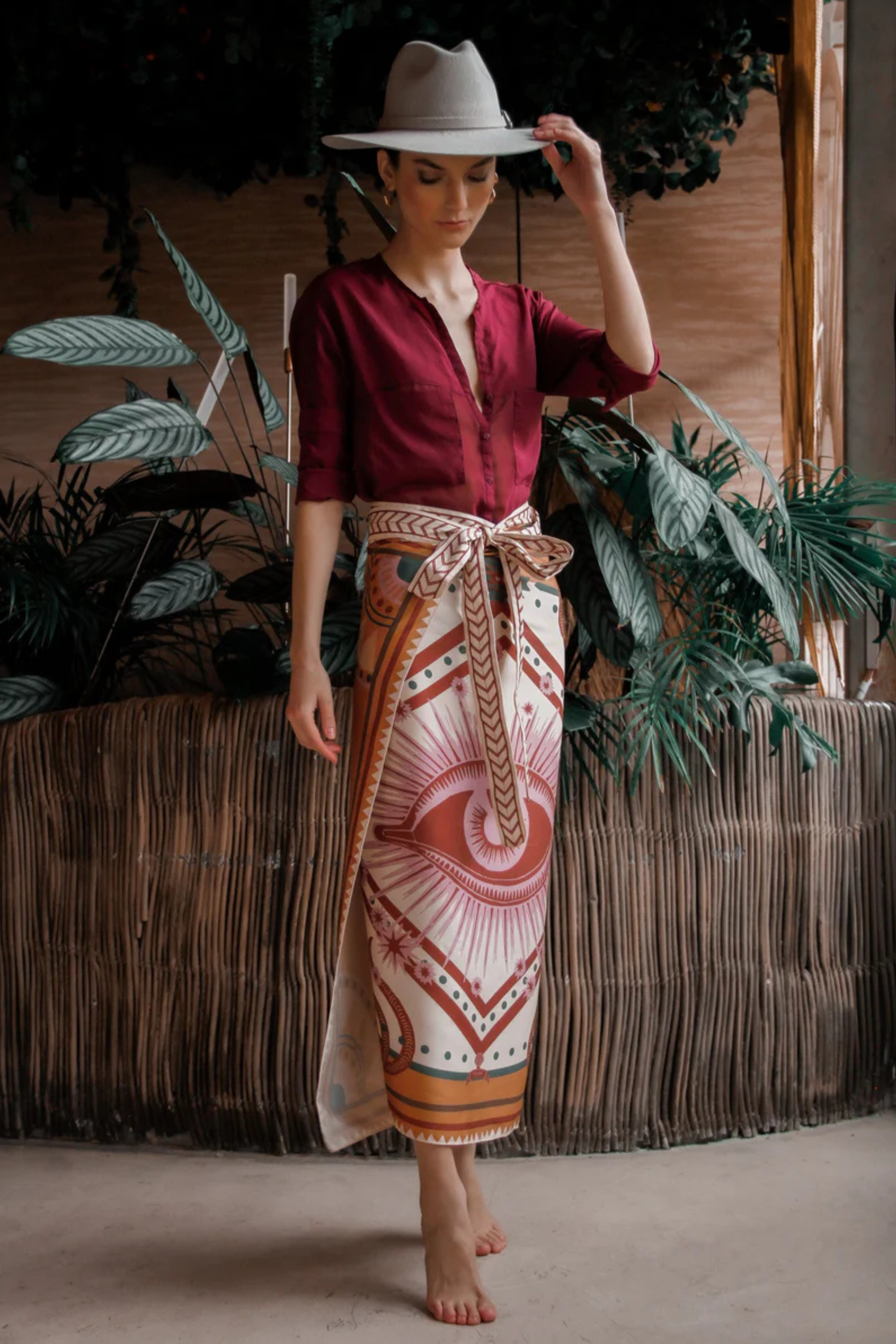 Nazar Sari- Wrapdress, Cream