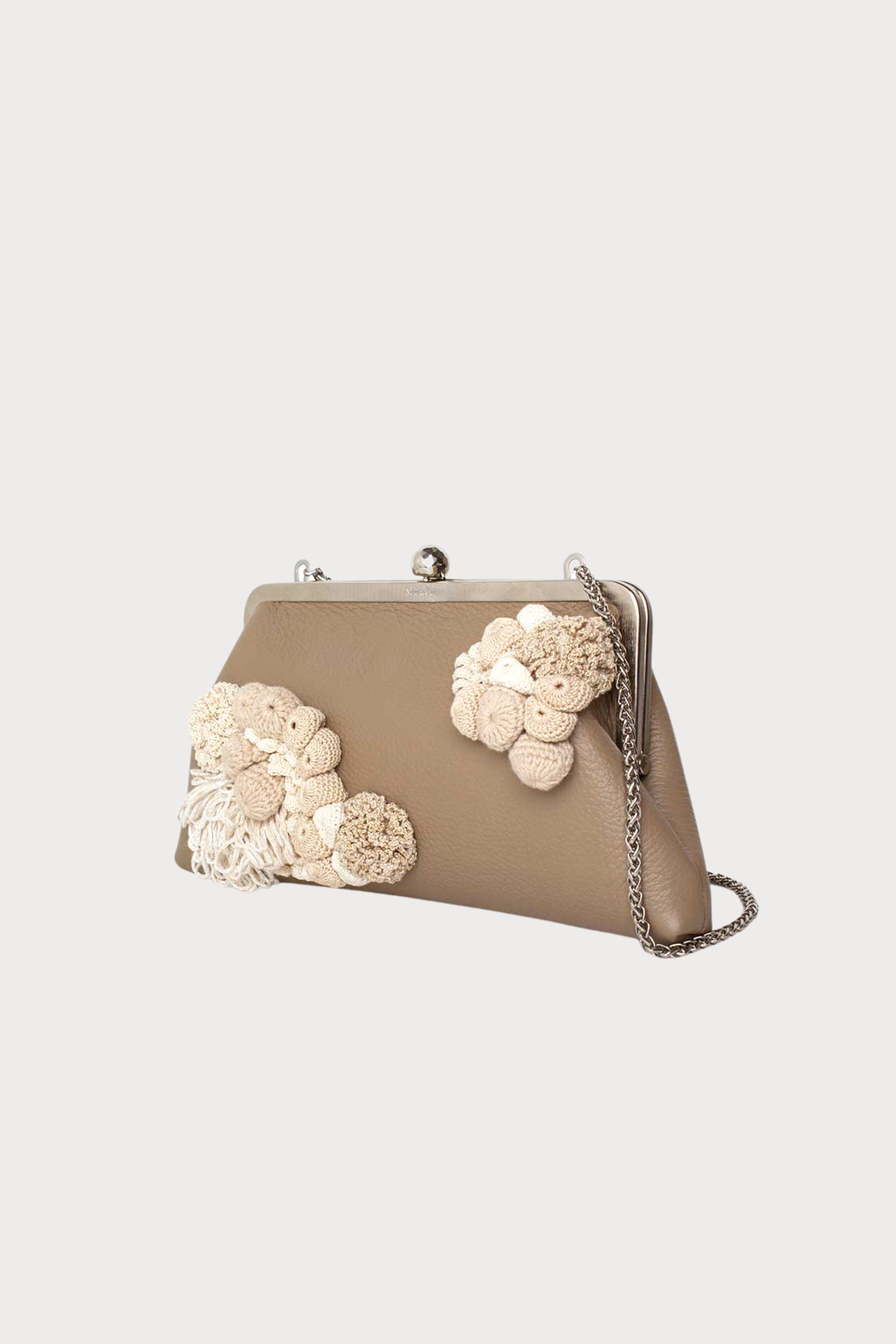 Moss On Beige Leather Classic Bag