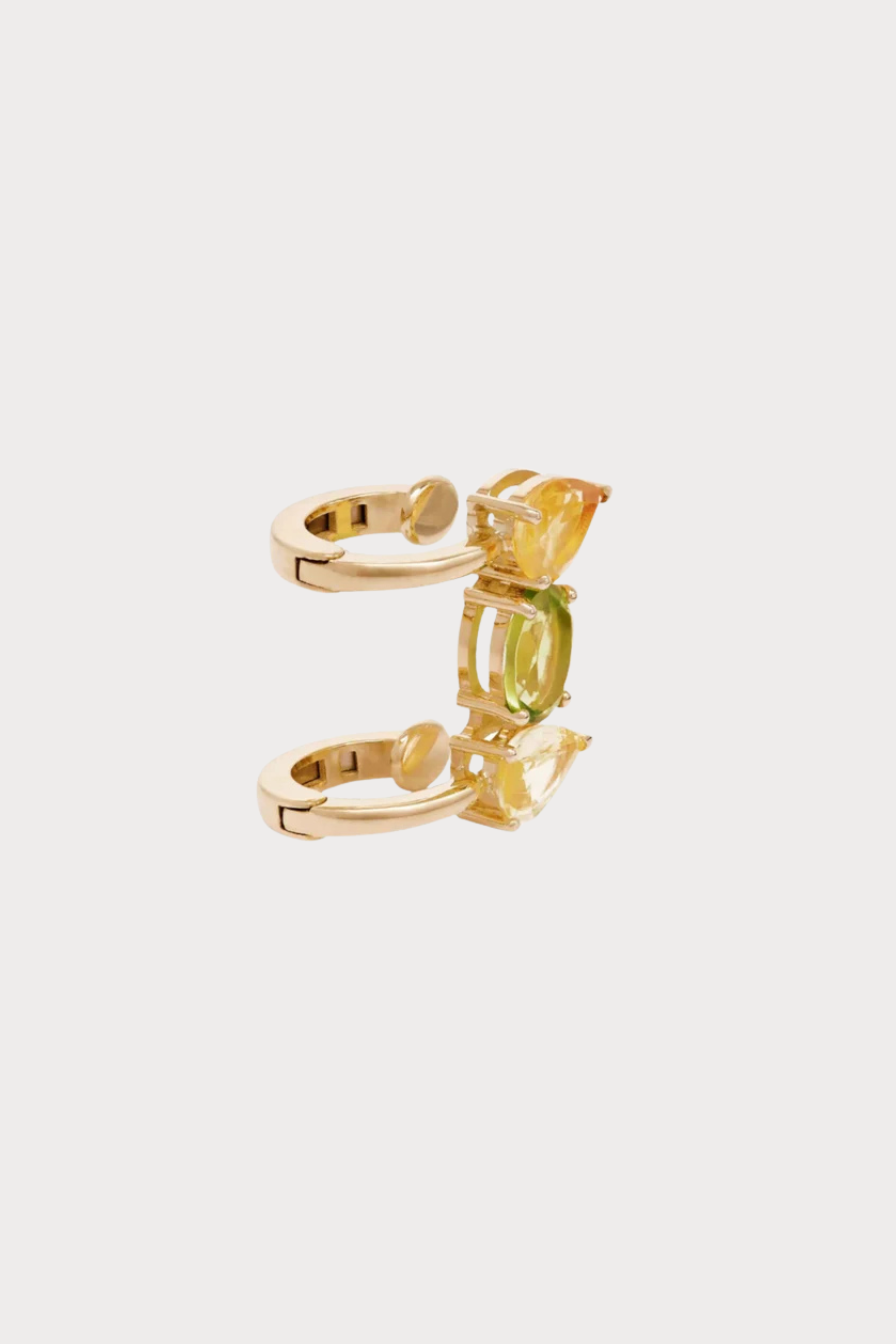 Citrine, Peridot and Sapphire Ear Cuff