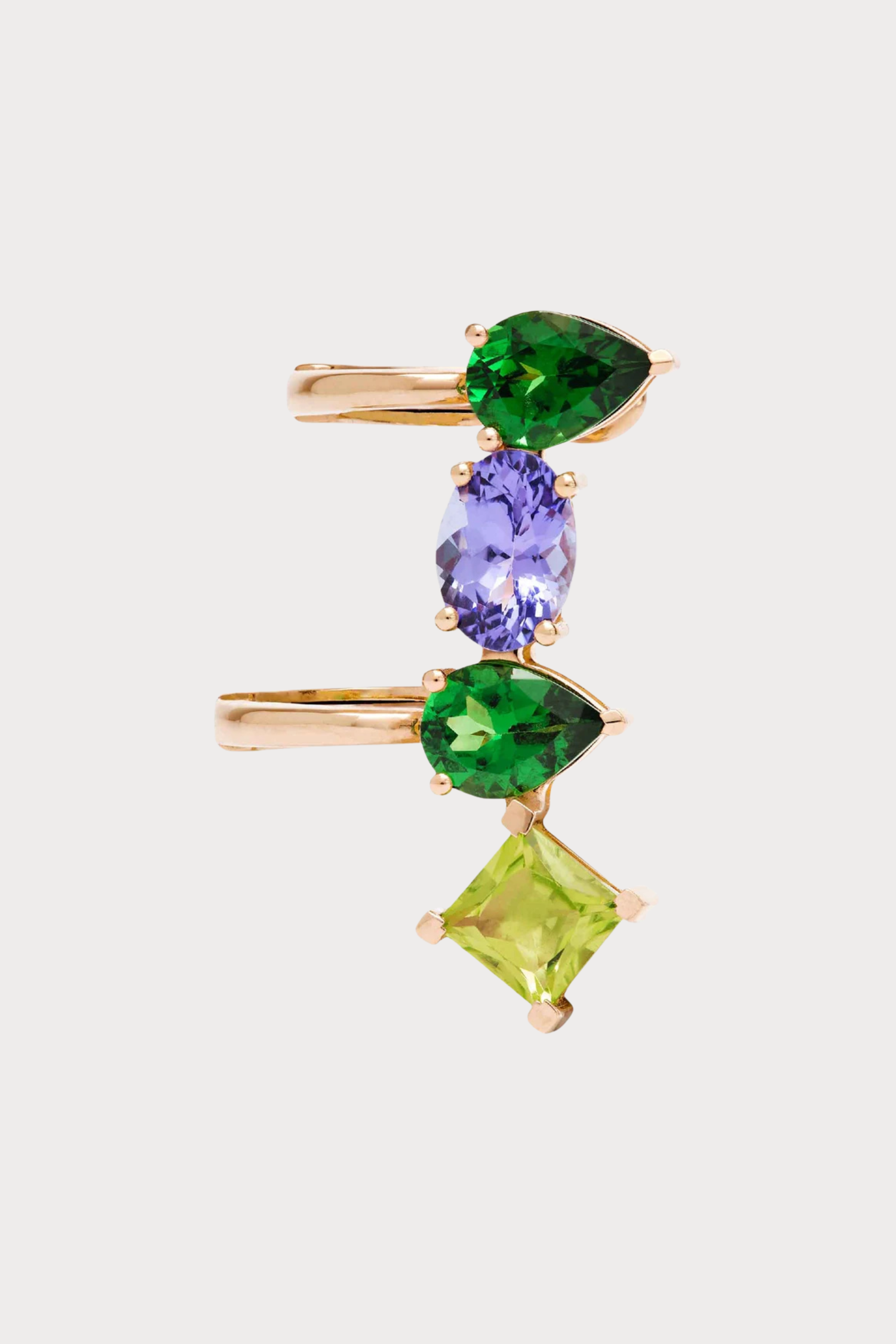 Tanzanite, Tsavorite & Peridot Ear Cuff