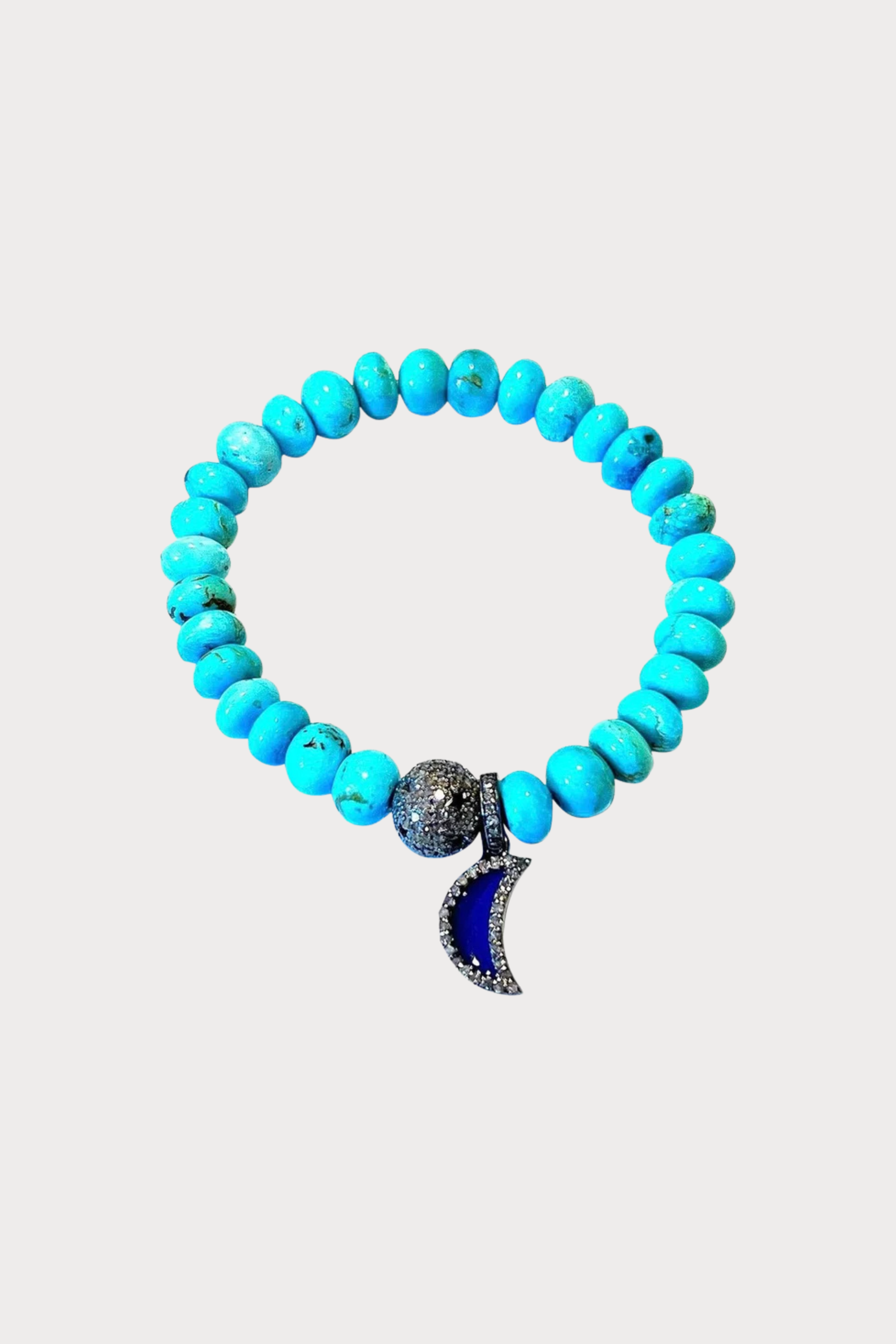 Turquoise Diamond Moon Bracelet