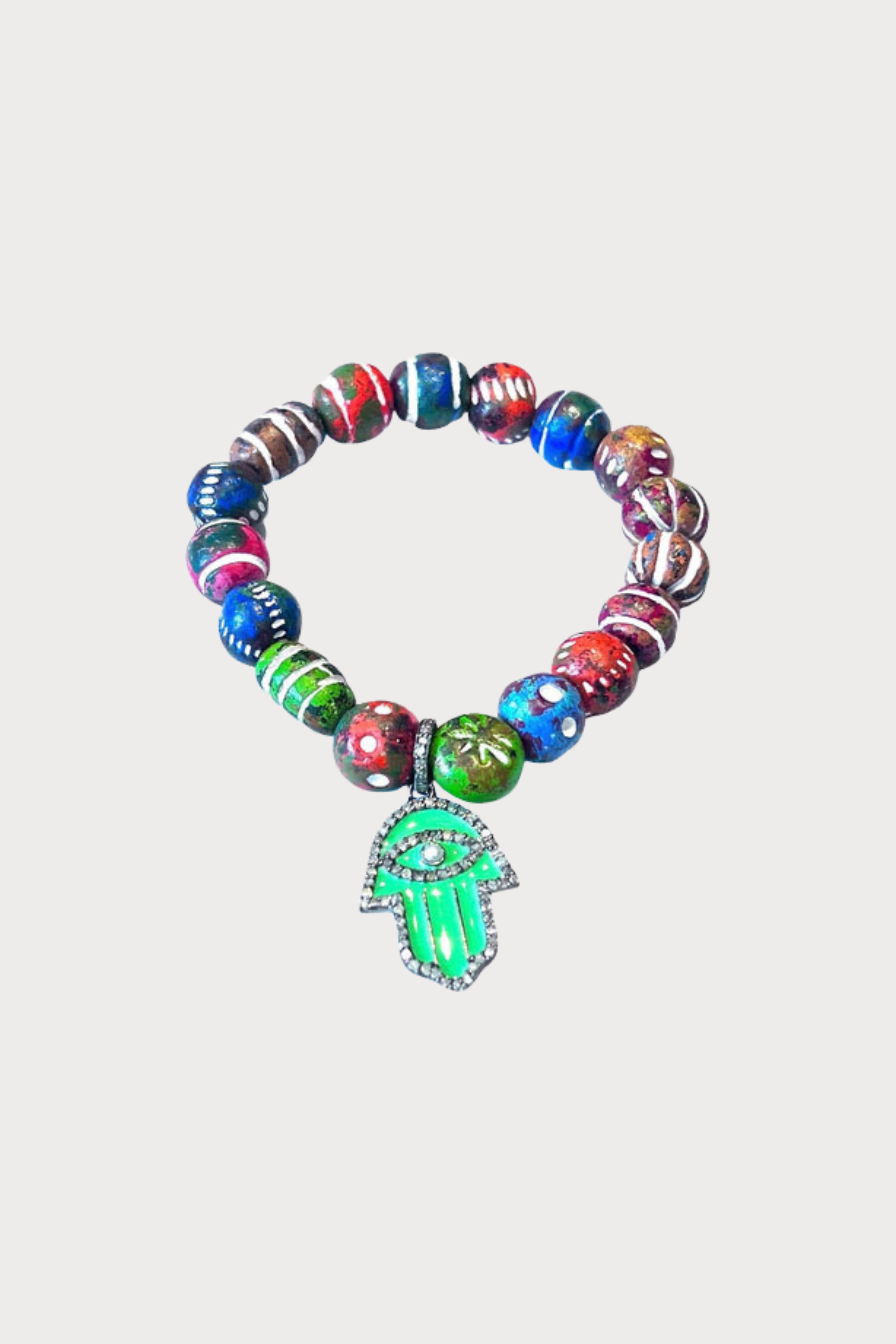 Terracotta Diamond Hamsa Bracelet