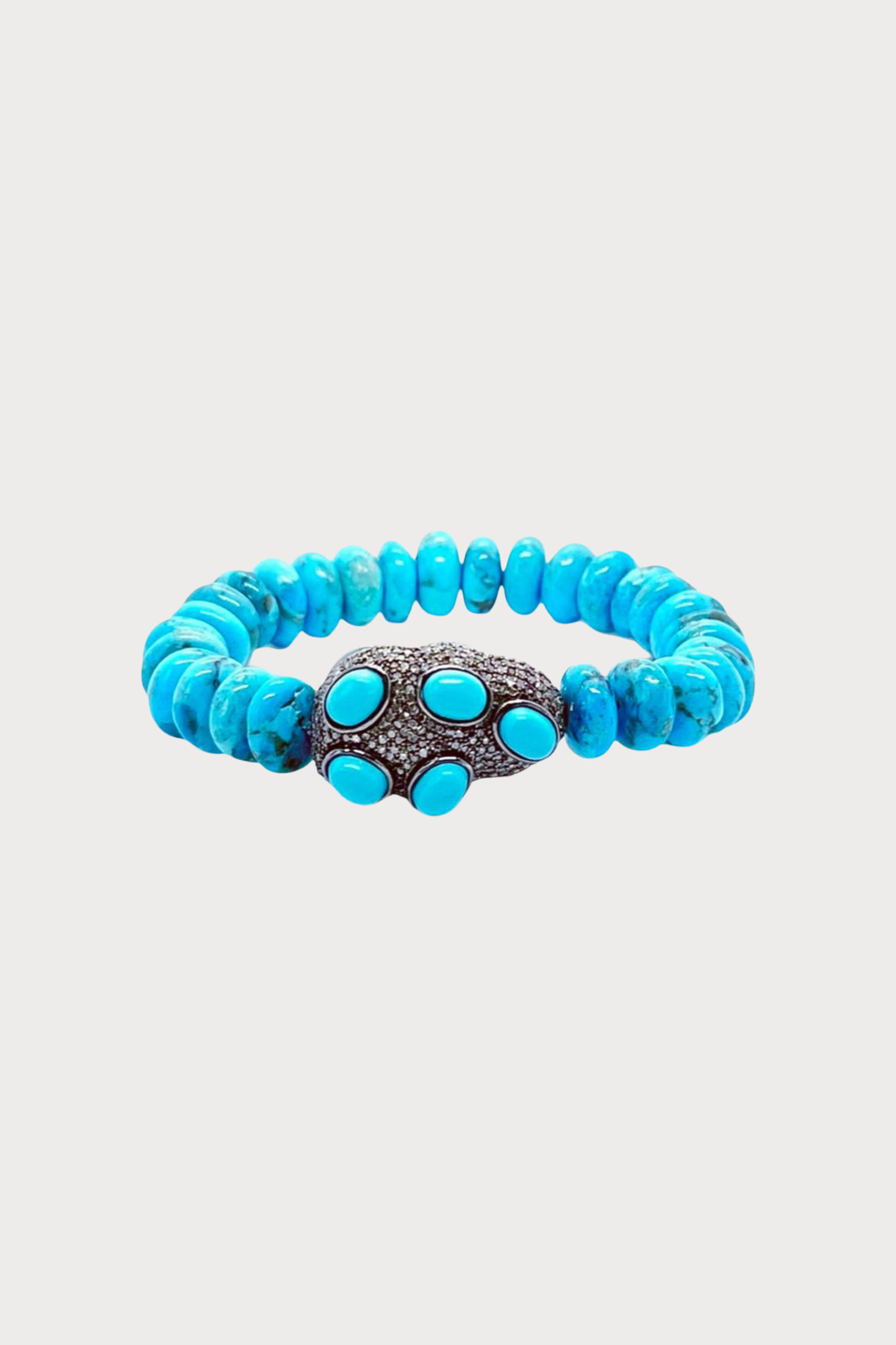 Turquoise Nugget Diamond Bracelet