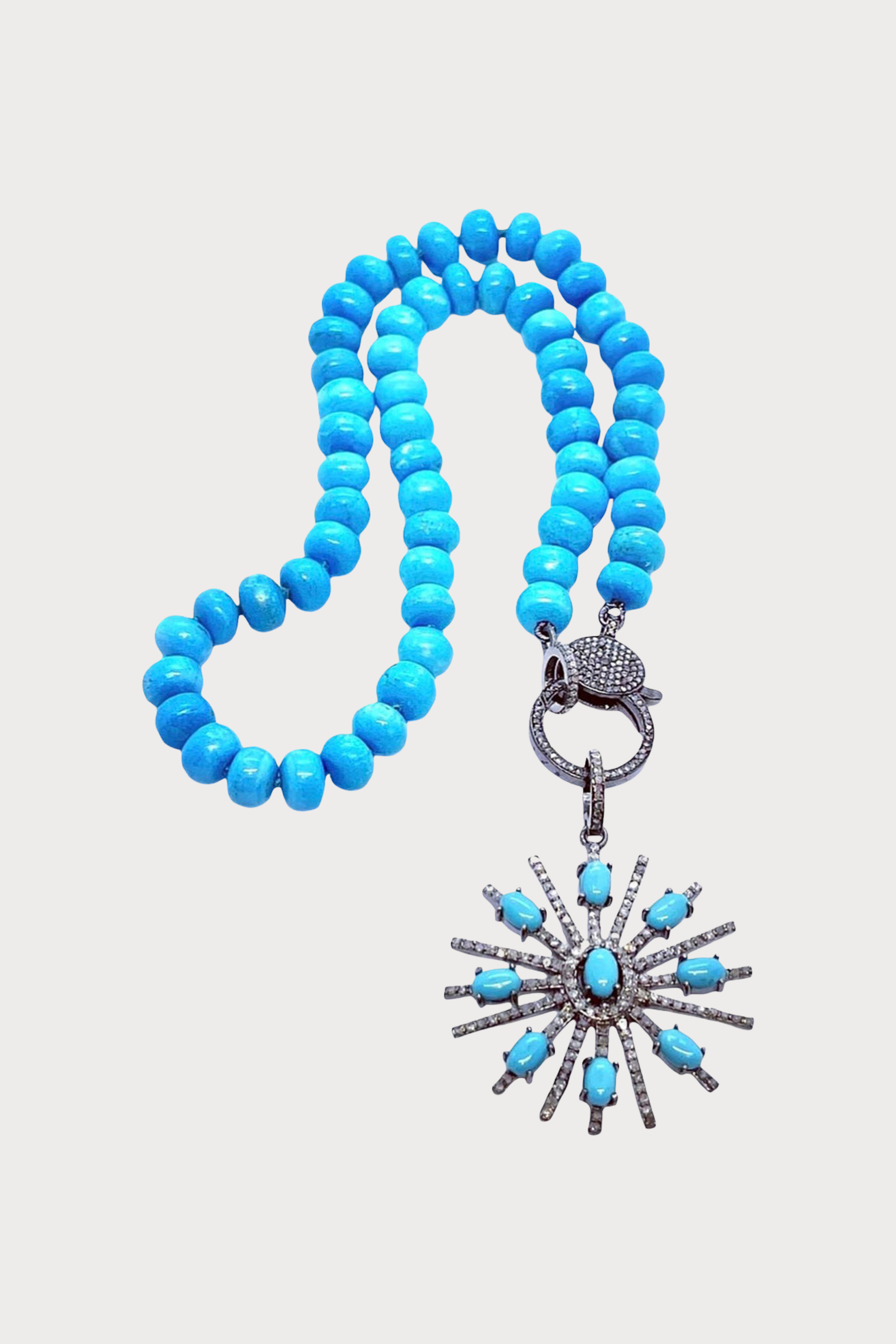 Turquoise Starburst Knotted Necklace
