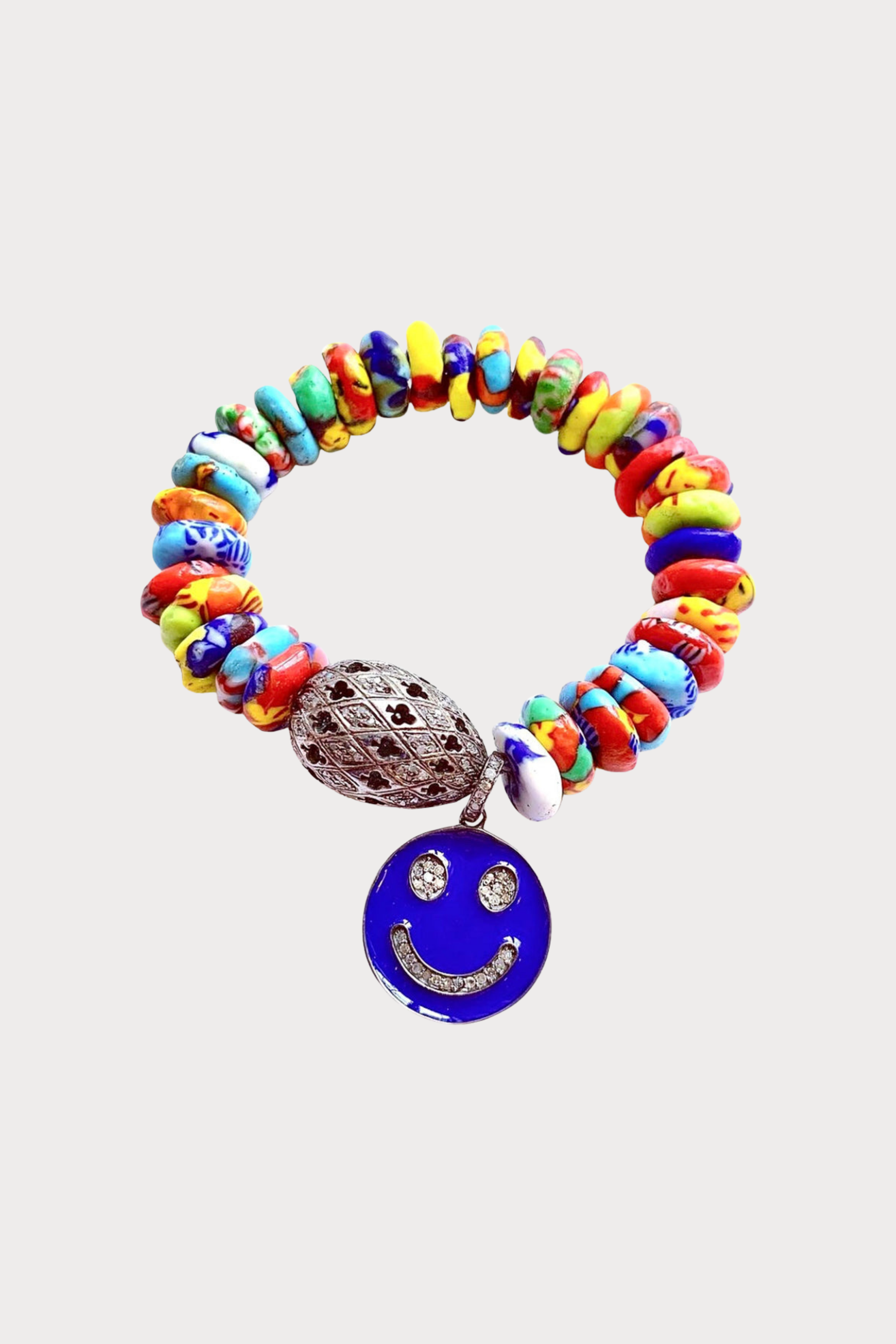 Ghana Multi Colour Bracelet Smiley Charm