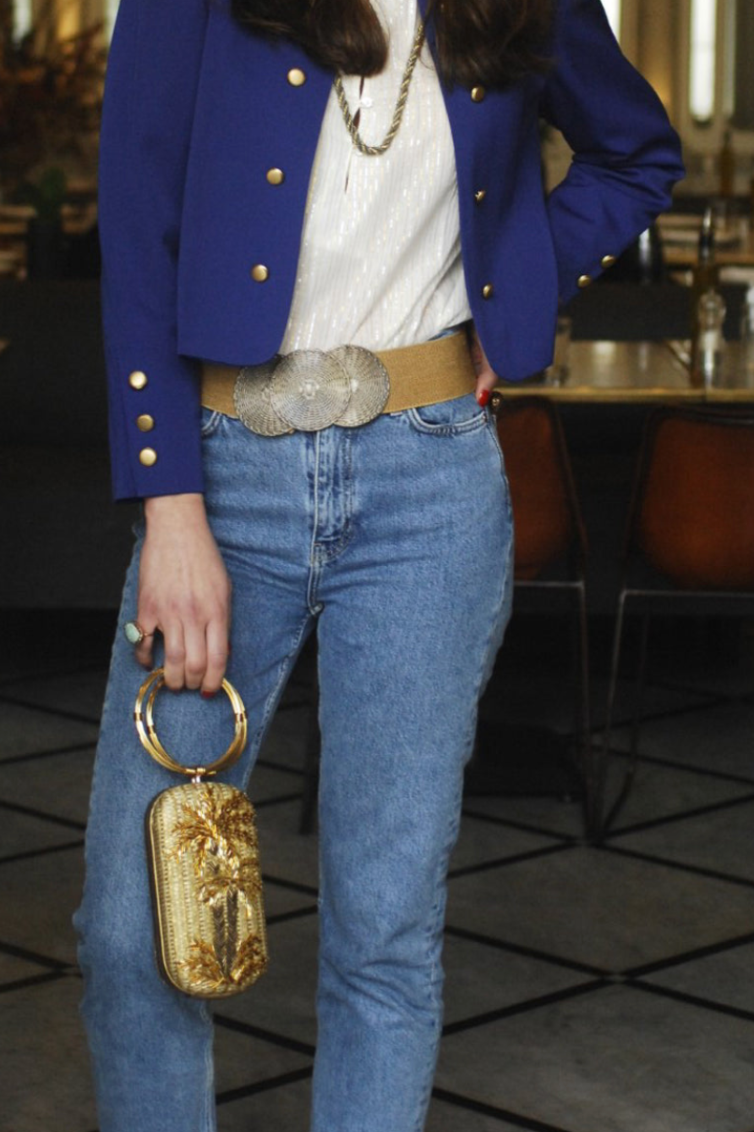 Golden Oasis Gold Straw Menottes