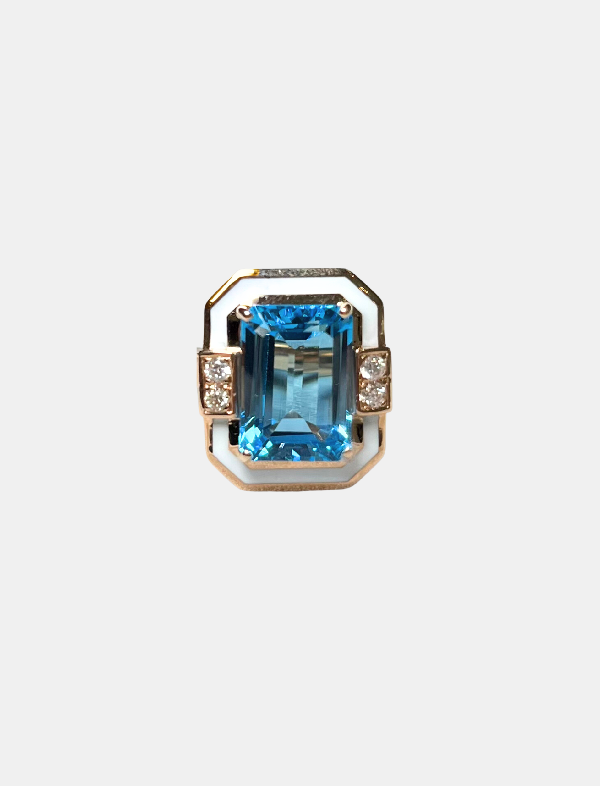 Octagon Diamond  Ring