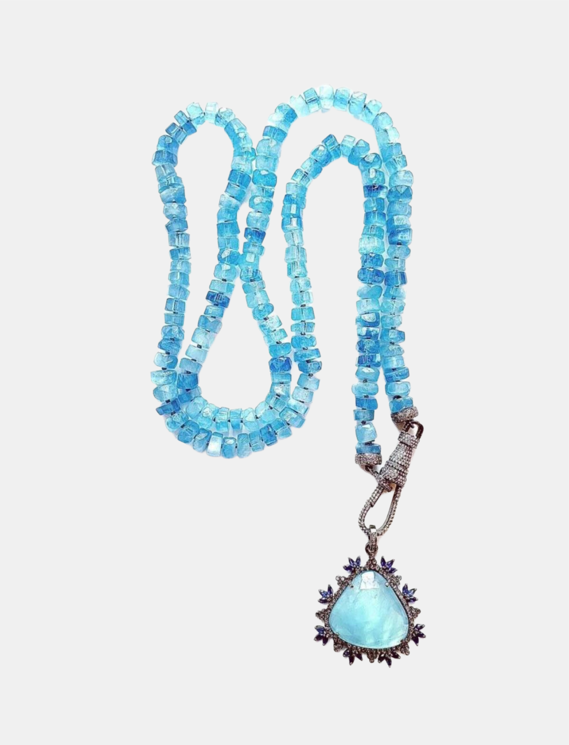 Aquamarine Knotted Necklace