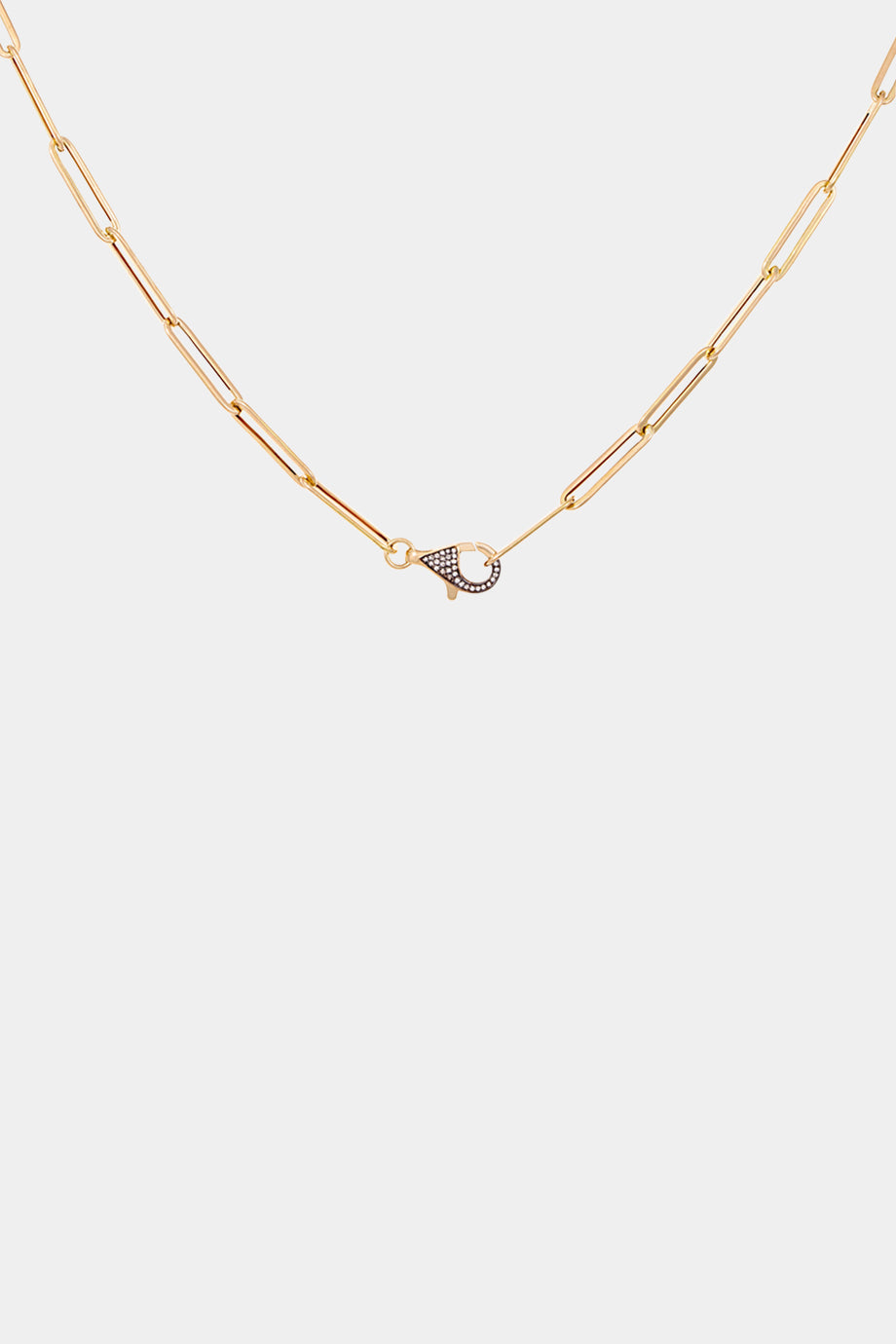 Diamond Lock Chunky Chain Necklace