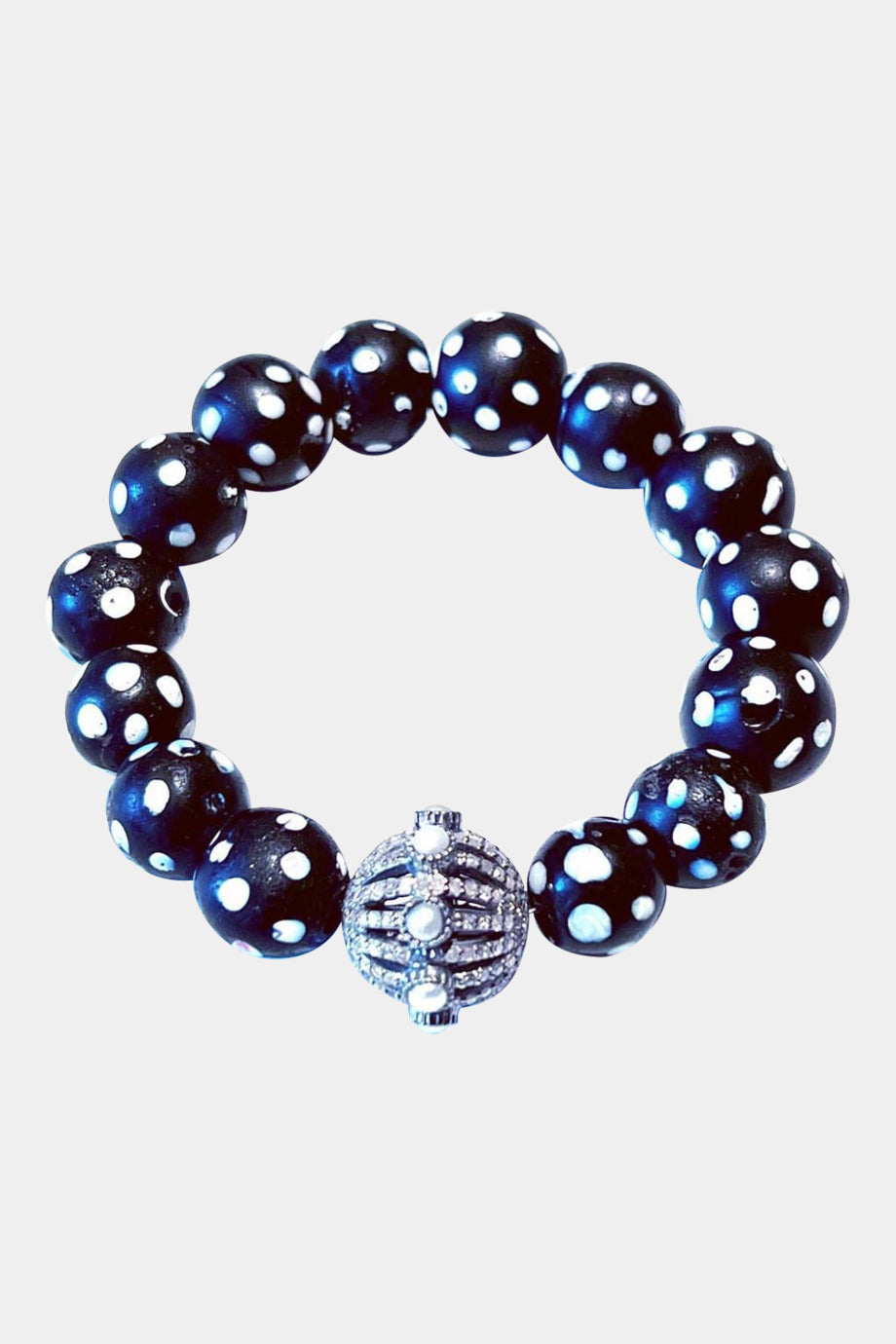 Chevron Bracelet with Large Dome Ball