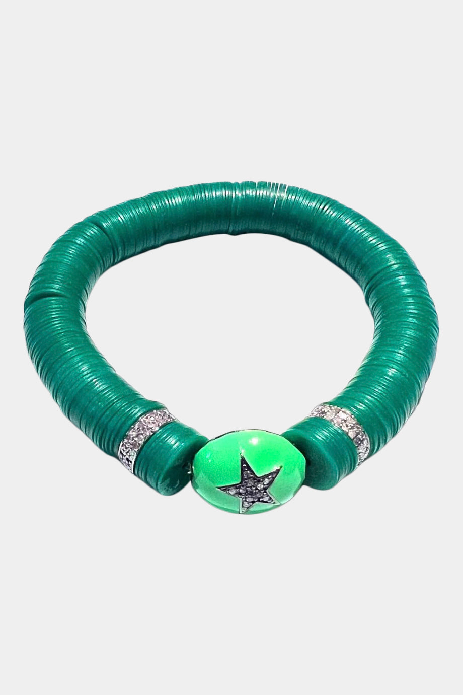 Green Enamel Star Bracelet