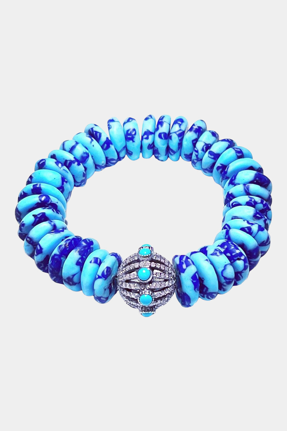 Ghana Bracelet with Turquoise Dome