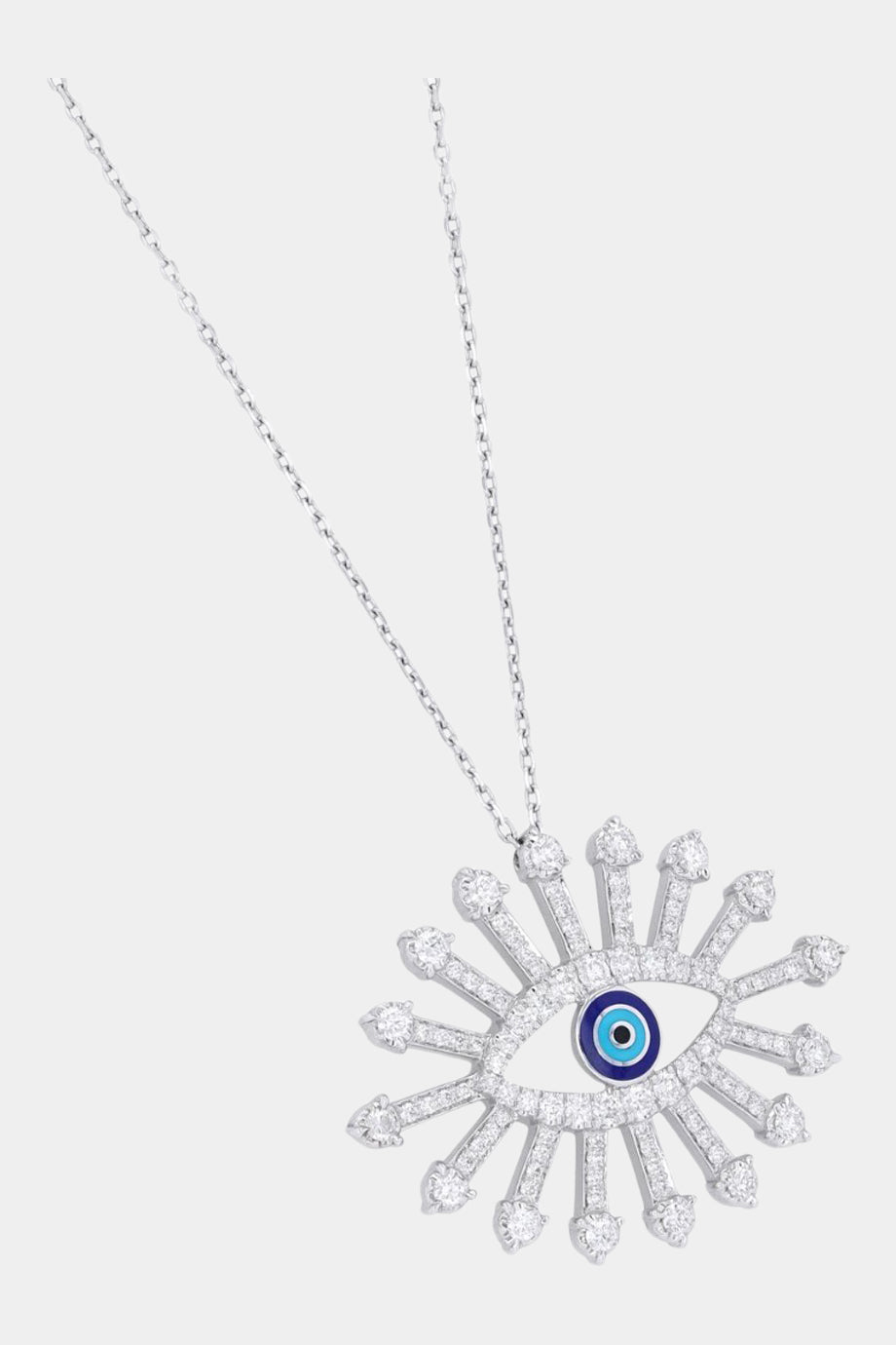 Crazy Eye White Gold And Diamonds Necklace