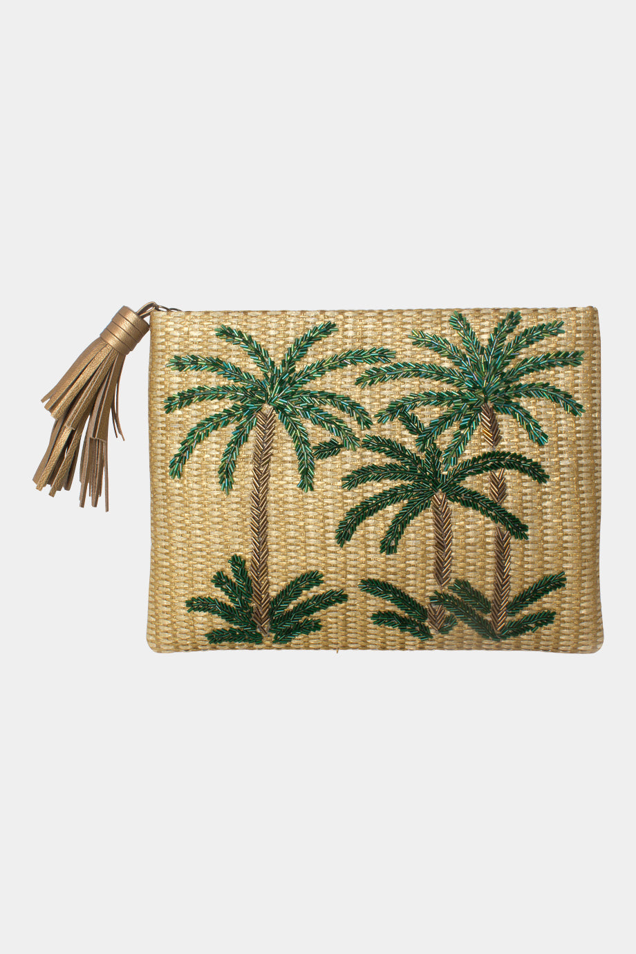 Oasis gold straw pouch