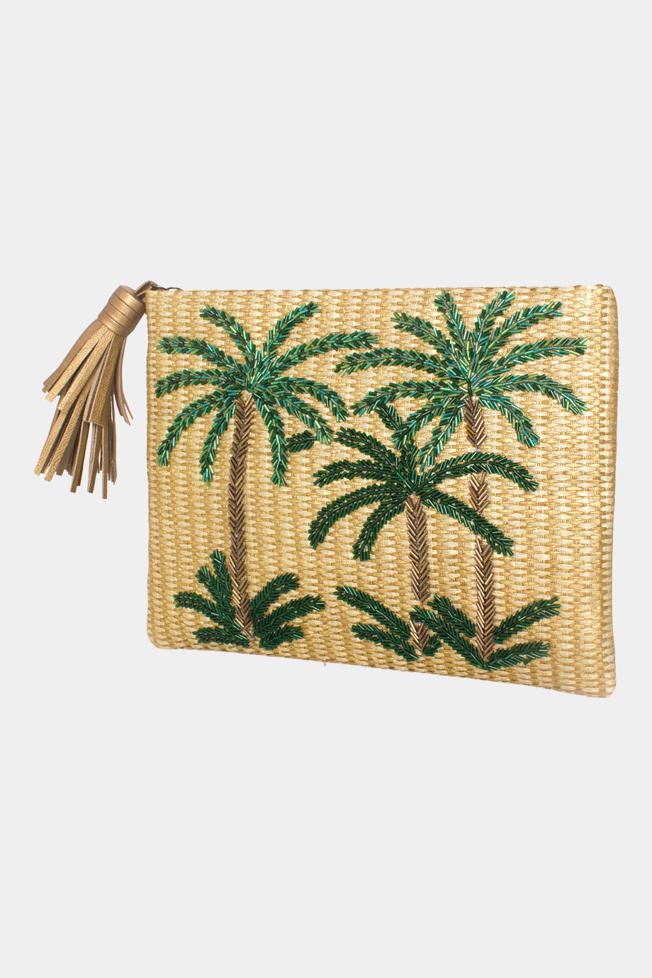 Oasis gold straw pouch