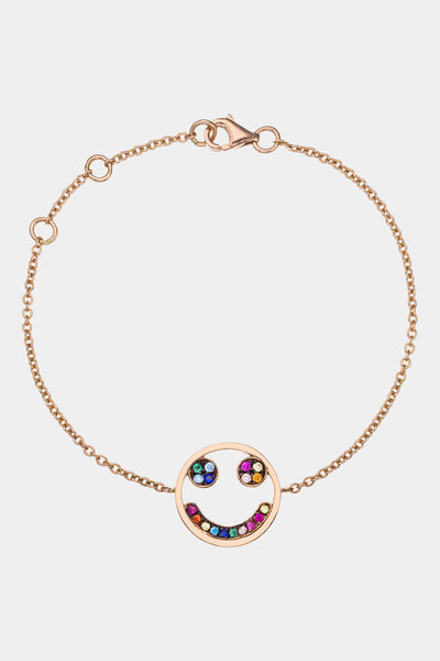 Buy Happy Face Emoji Bracelet Gold Plated Smiley Faces Gift for Her Online  in India - Etsy